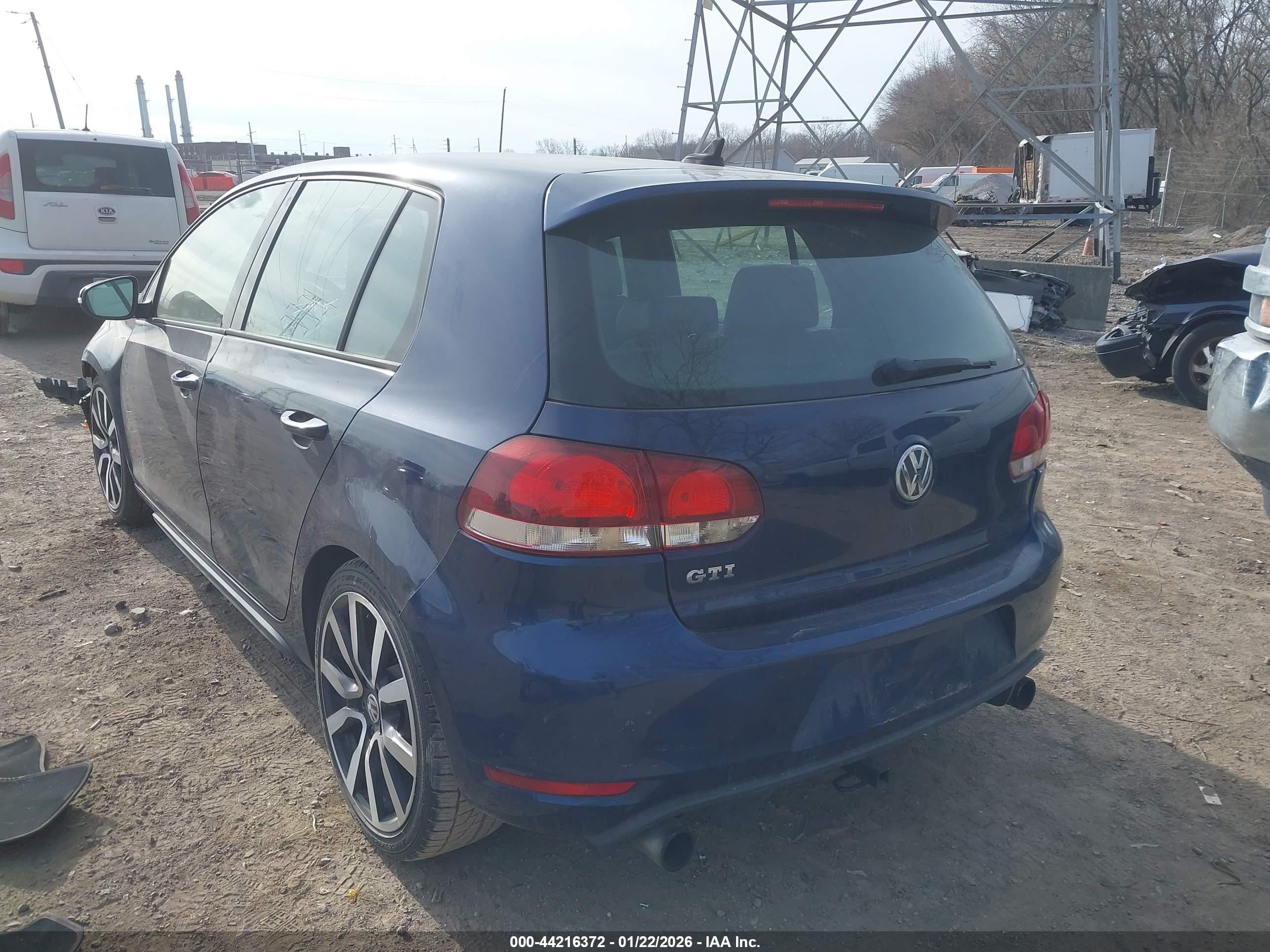 2013 Volkswagen Gti 4-door Autobahn Blue vin: WVWGD7AJ2DW092802