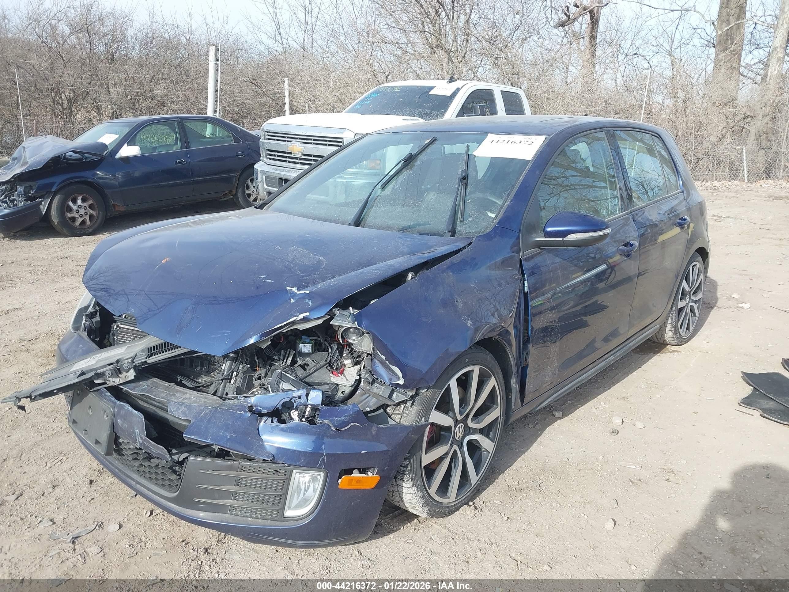 2013 Volkswagen Gti 4-door Autobahn Blue vin: WVWGD7AJ2DW092802