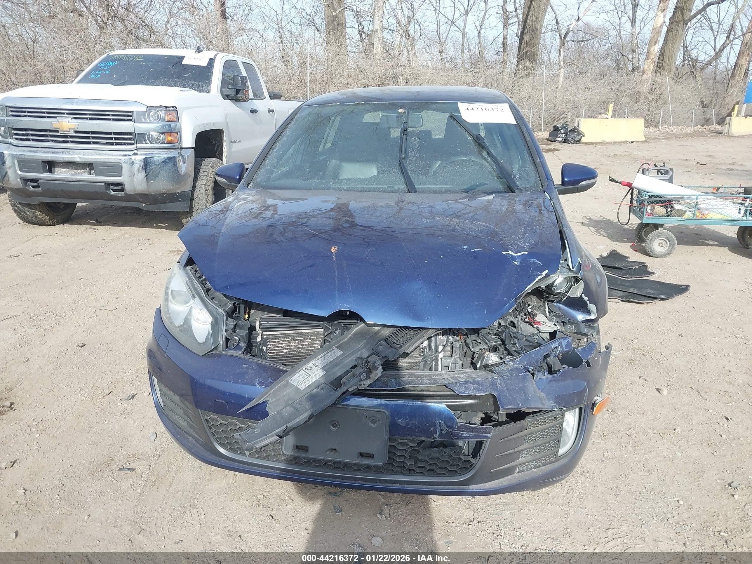 2013 Volkswagen Gti 4-door Autobahn Blue vin: WVWGD7AJ2DW092802