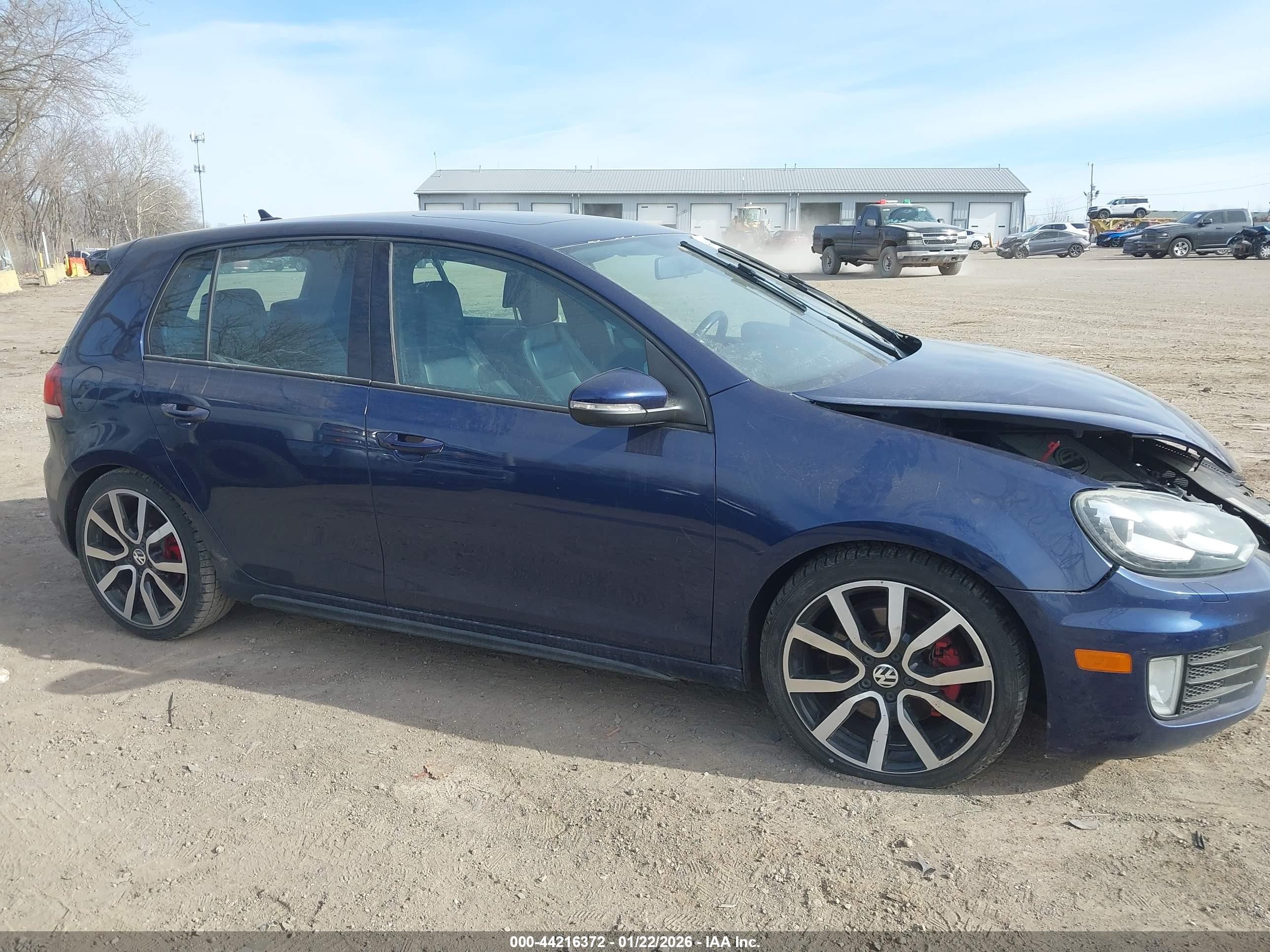 2013 Volkswagen Gti 4-door Autobahn Blue vin: WVWGD7AJ2DW092802