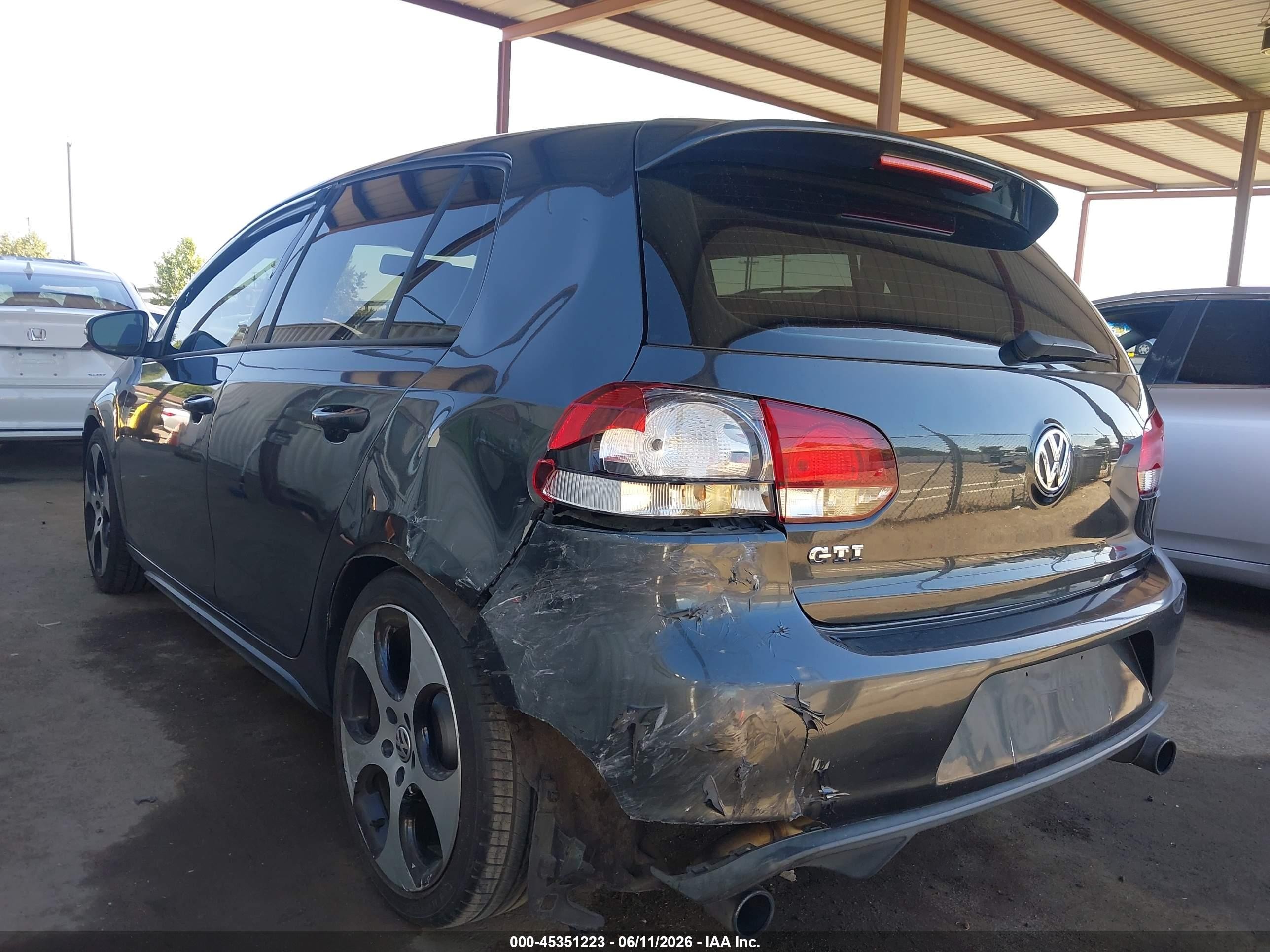 2012 Volkswagen Gti 4-door Gray vin: WVWGD7AJ3CW046054