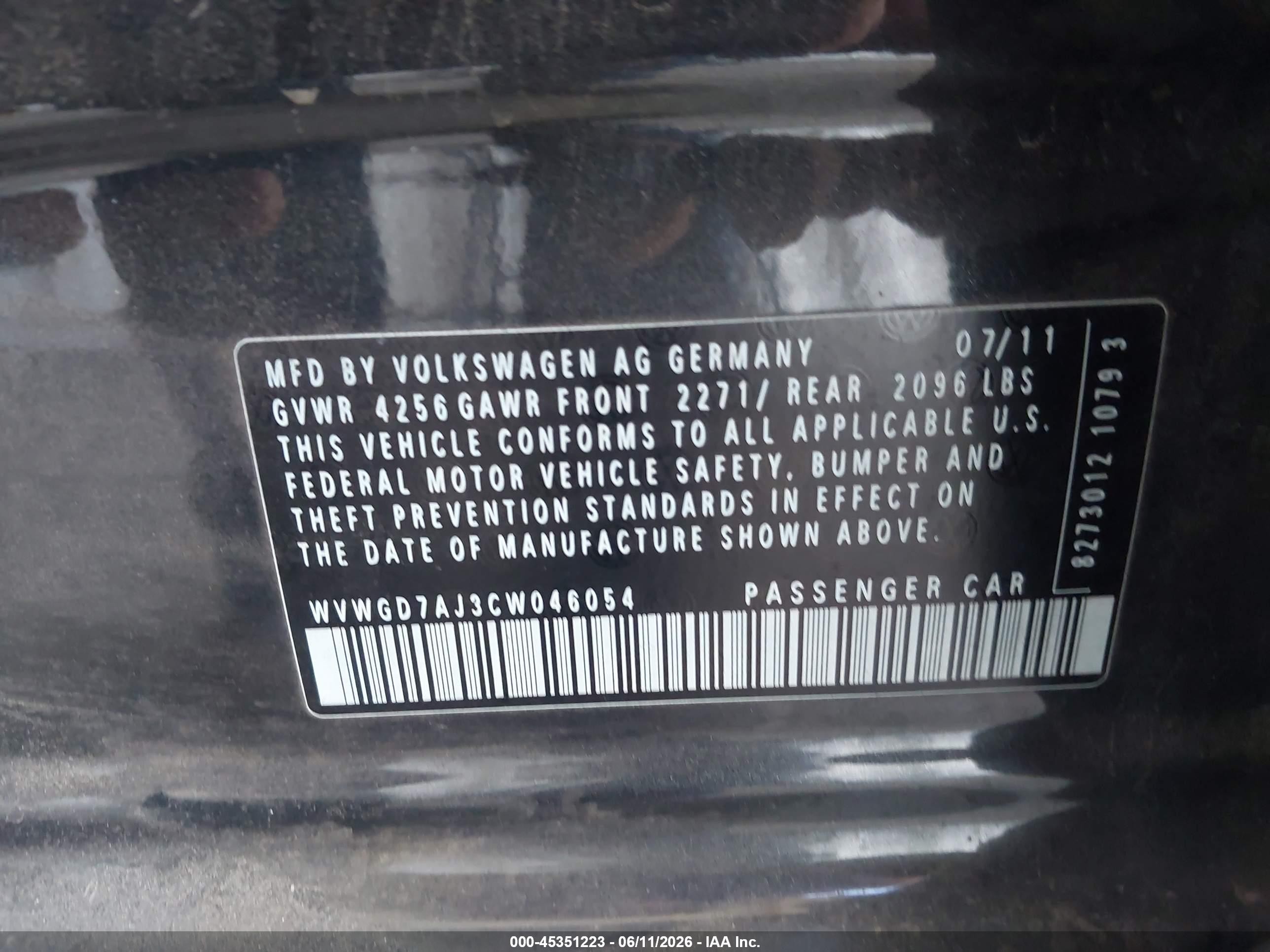 2012 Volkswagen Gti 4-door Gray vin: WVWGD7AJ3CW046054