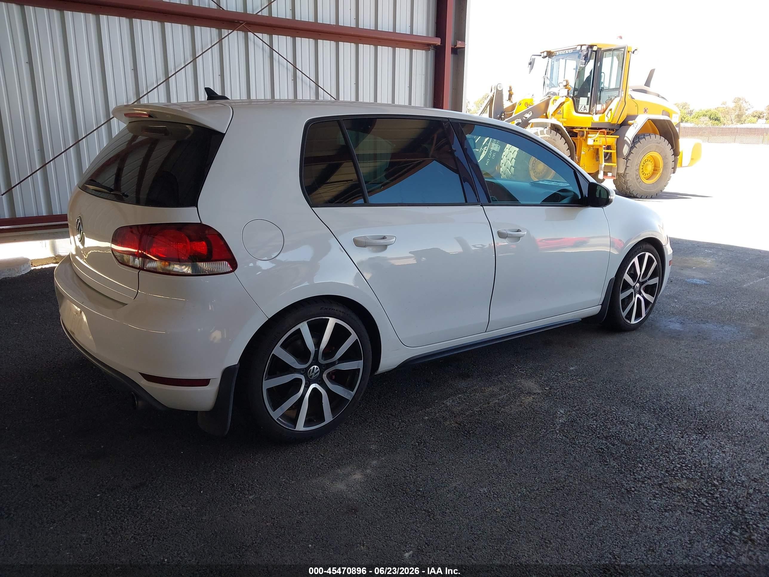 2012 Volkswagen Gti 4-door Autobahn White vin: WVWGD7AJ3CW234749