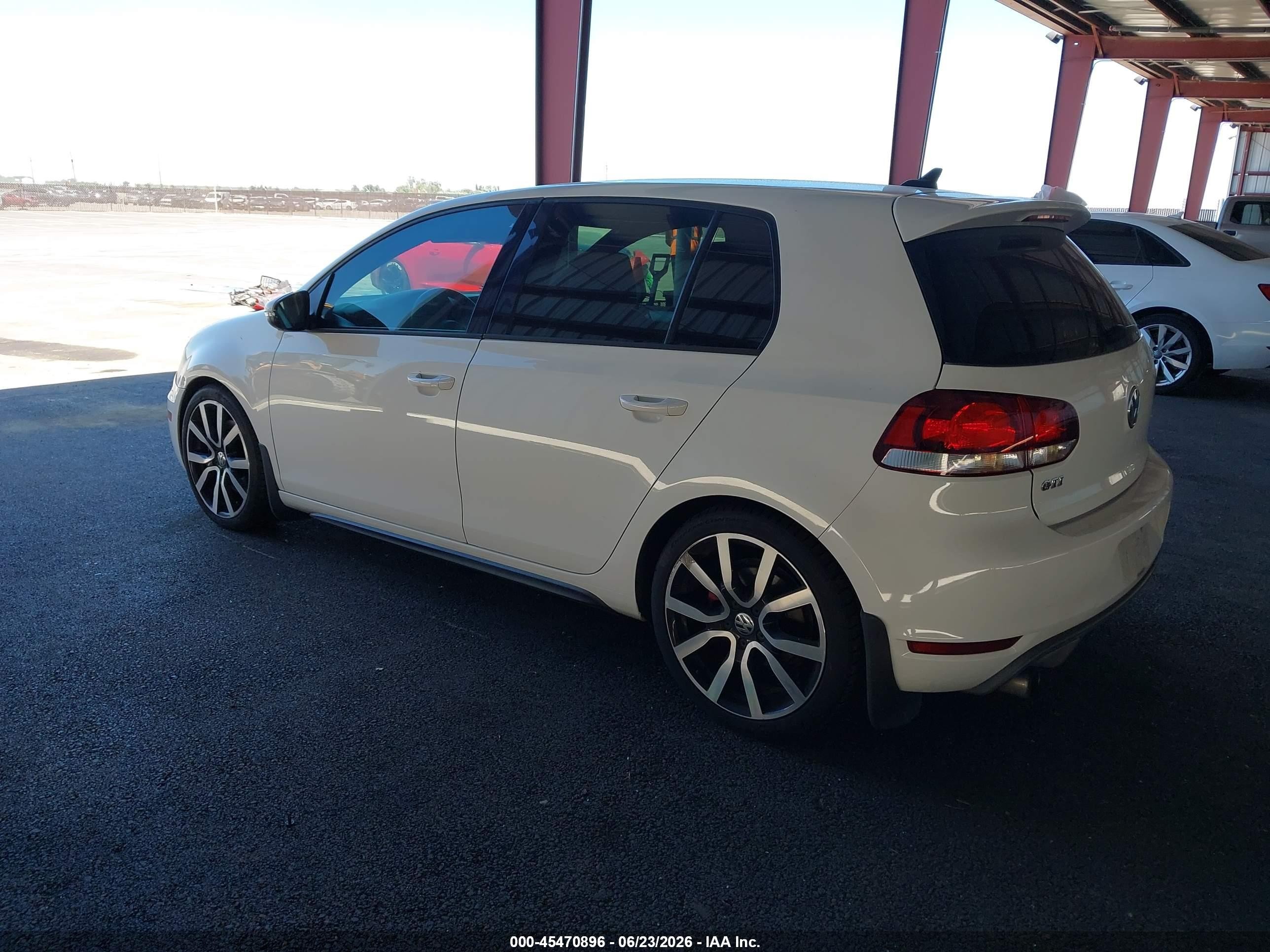 2012 Volkswagen Gti 4-door Autobahn White vin: WVWGD7AJ3CW234749