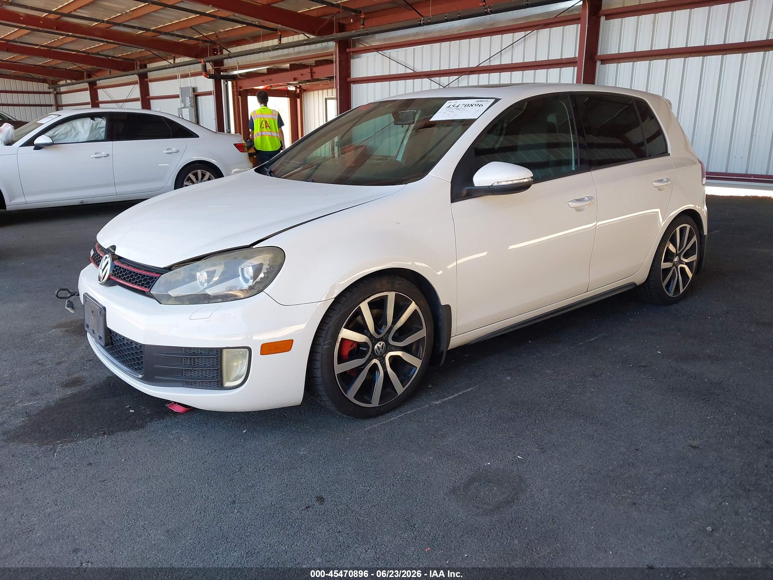 2012 Volkswagen Gti 4-door Autobahn White vin: WVWGD7AJ3CW234749