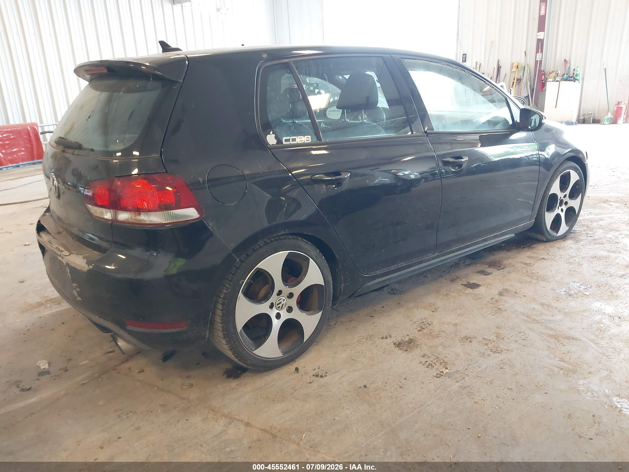 2013 Volkswagen Gti 4-door Black vin: WVWGD7AJ3DW126410
