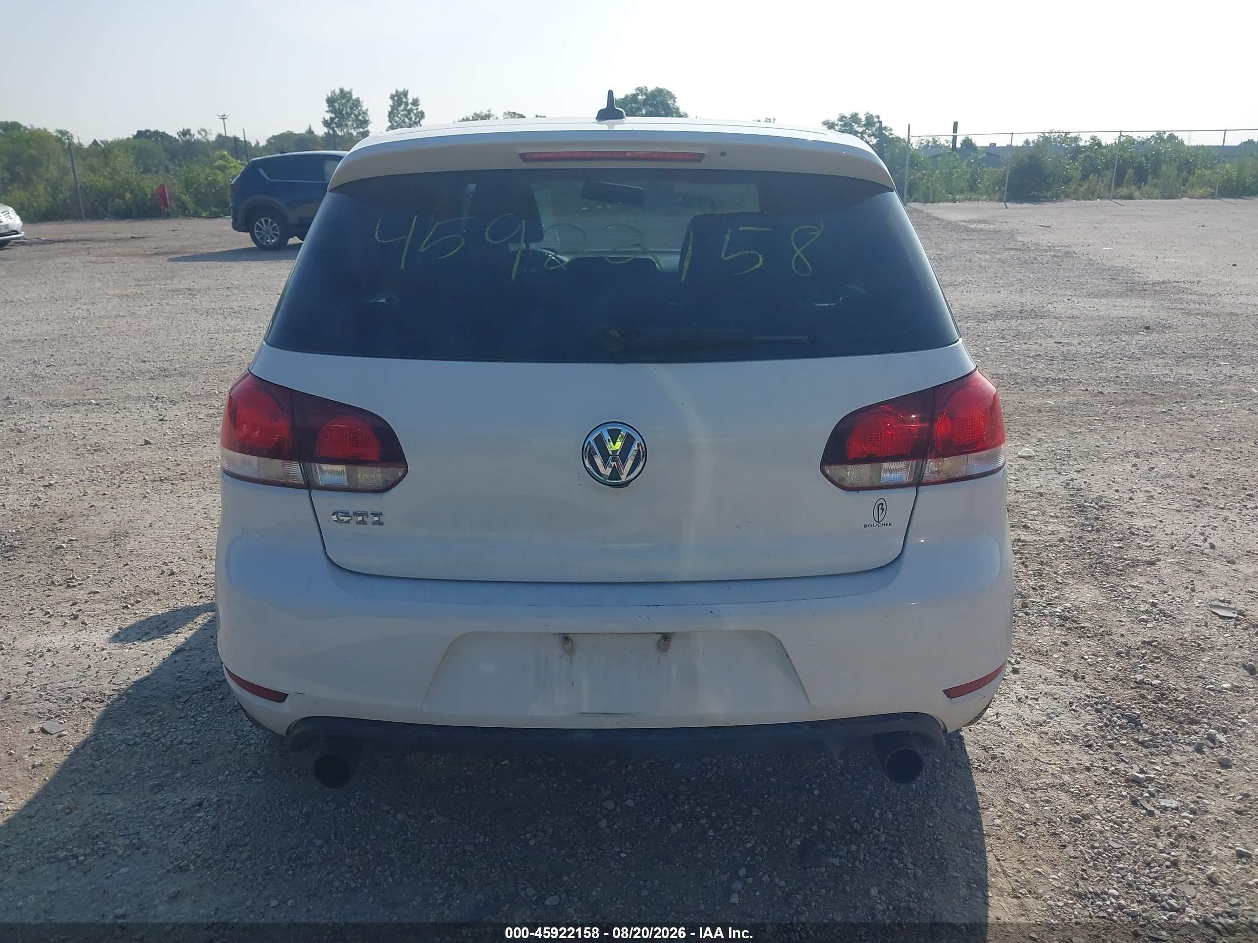 2014 Volkswagen Gti Wolfsburg Edition White vin: WVWGD7AJ3EW009928