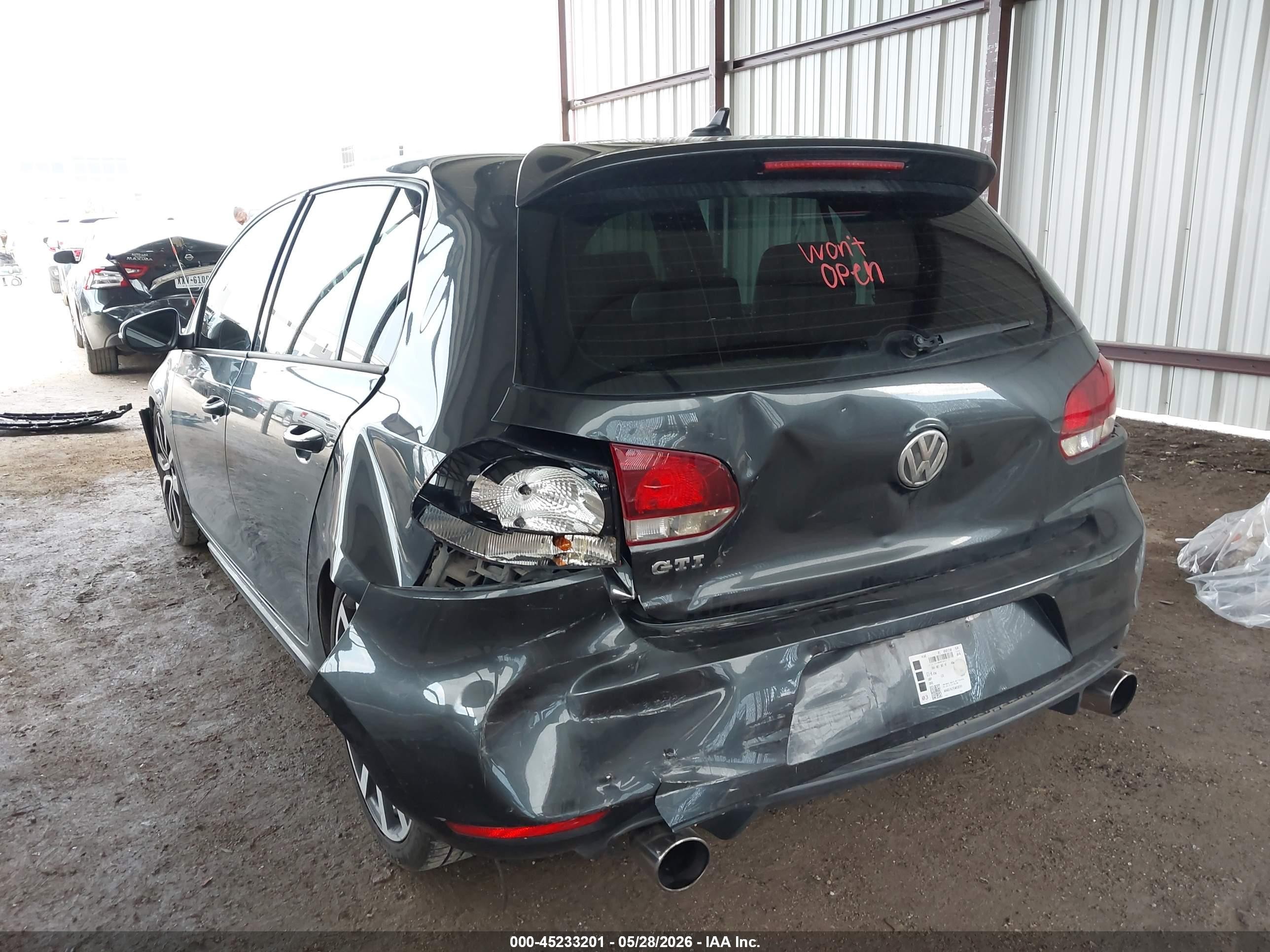 2014 Volkswagen Gti Driver's Edition Gray vin: WVWGD7AJ7EW010399
