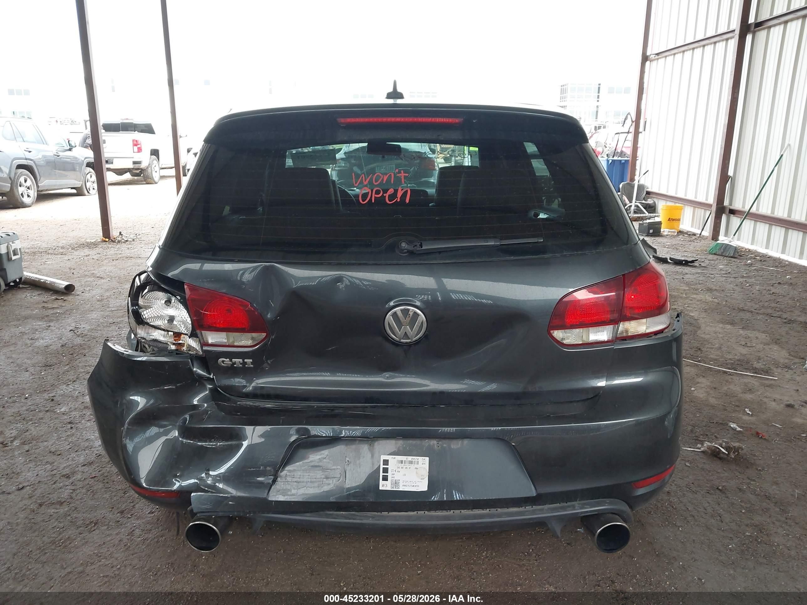 2014 Volkswagen Gti Driver's Edition Gray vin: WVWGD7AJ7EW010399