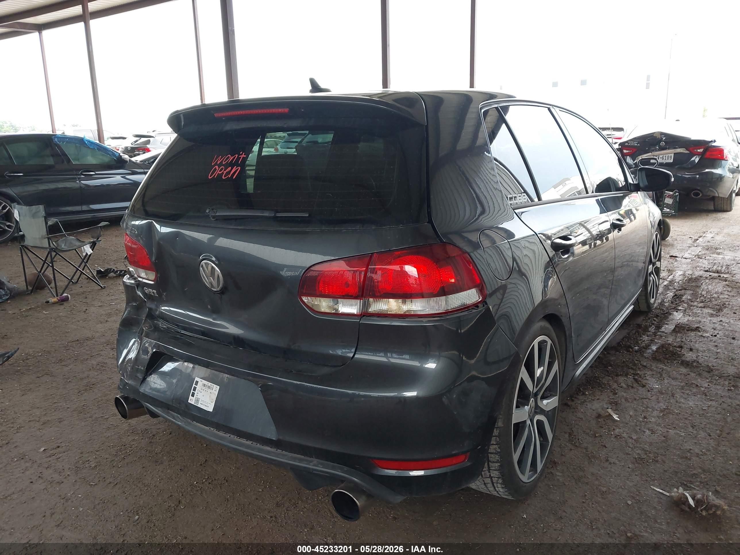 2014 Volkswagen Gti Driver's Edition Gray vin: WVWGD7AJ7EW010399
