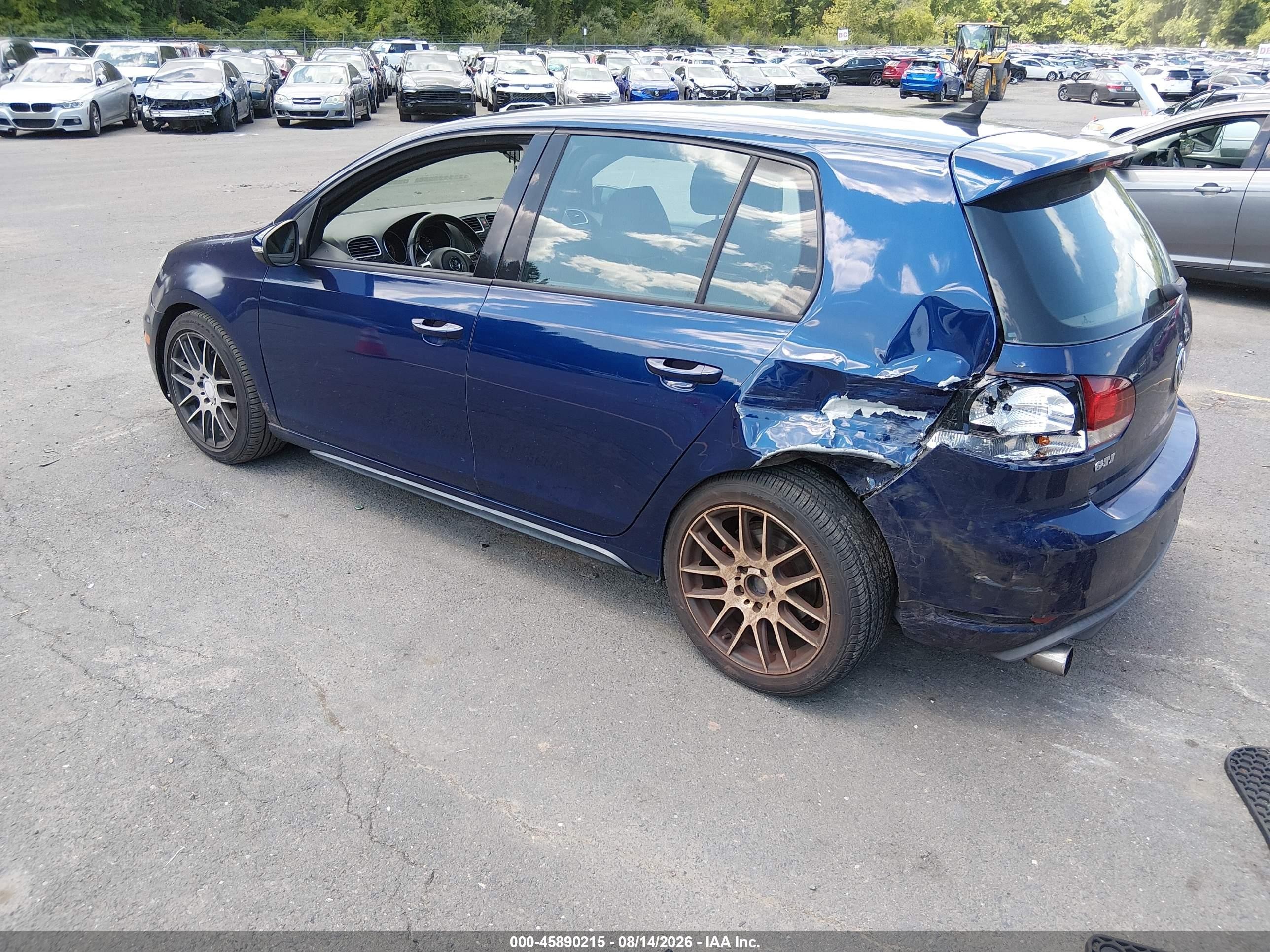 2011 Volkswagen Gti 4-door Синий vin: WVWGD7AJ8BW094910
