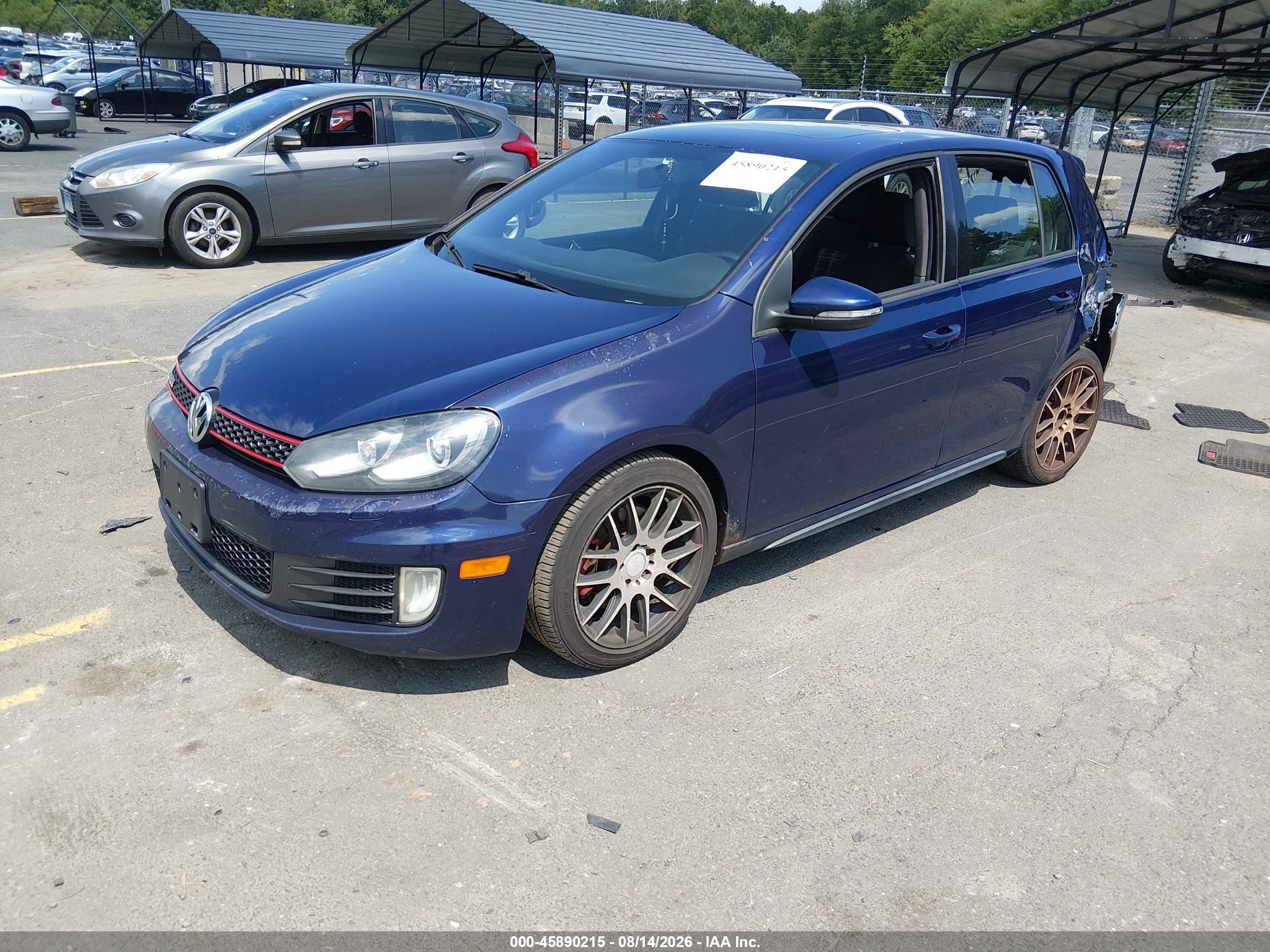 2011 Volkswagen Gti 4-door Синий vin: WVWGD7AJ8BW094910