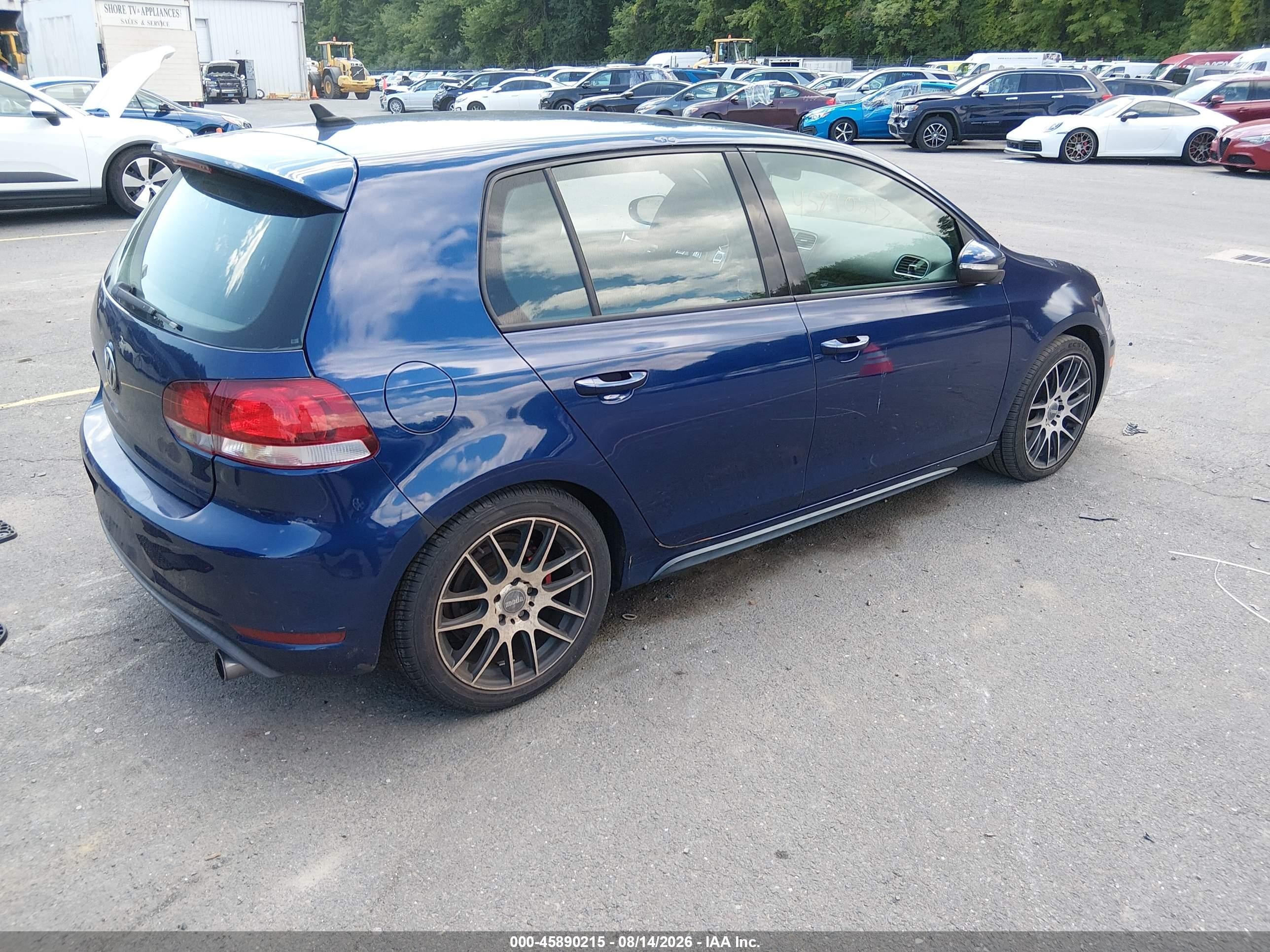 2011 Volkswagen Gti 4-door Синий vin: WVWGD7AJ8BW094910