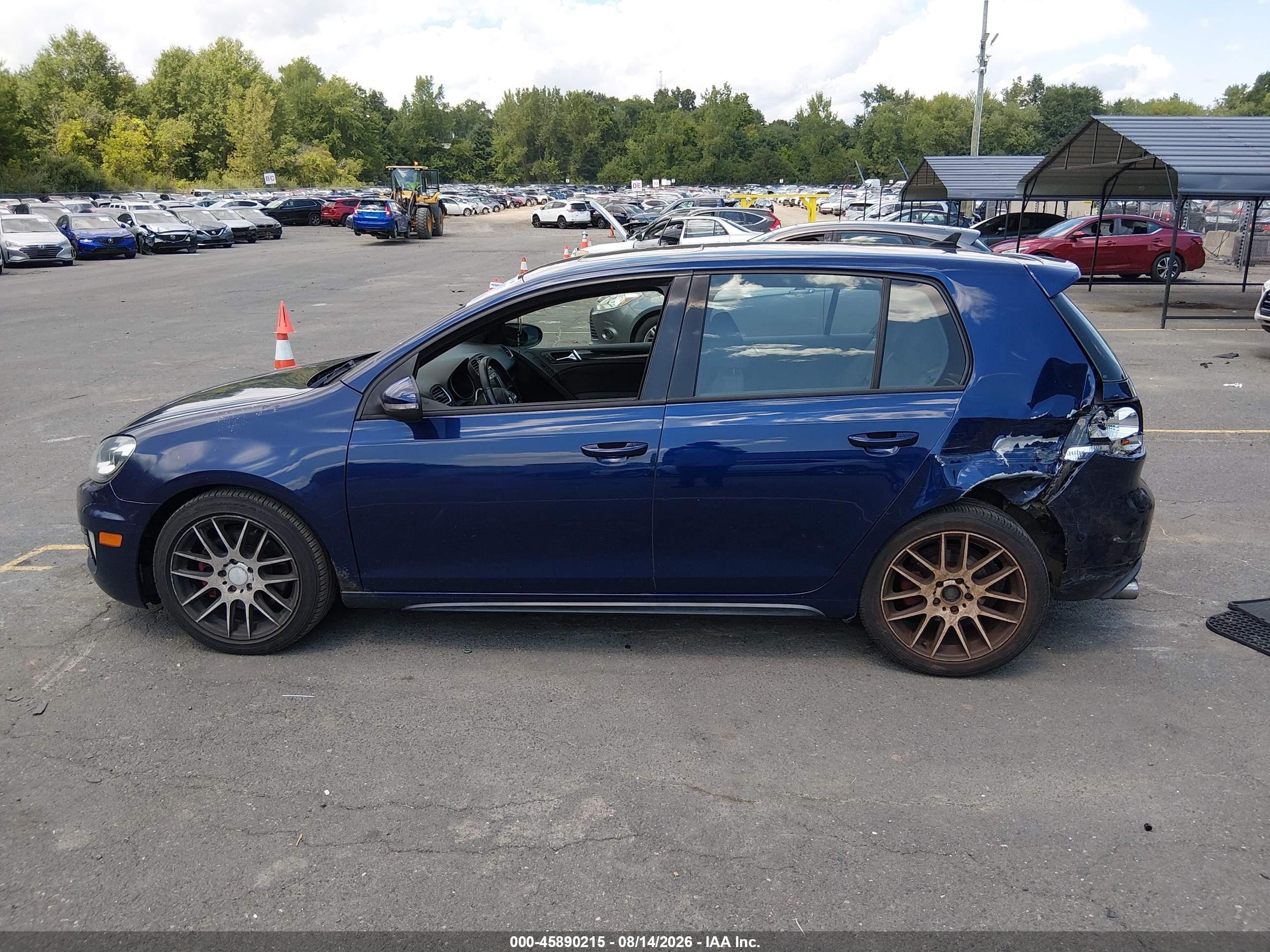 2011 Volkswagen Gti 4-door Синий vin: WVWGD7AJ8BW094910