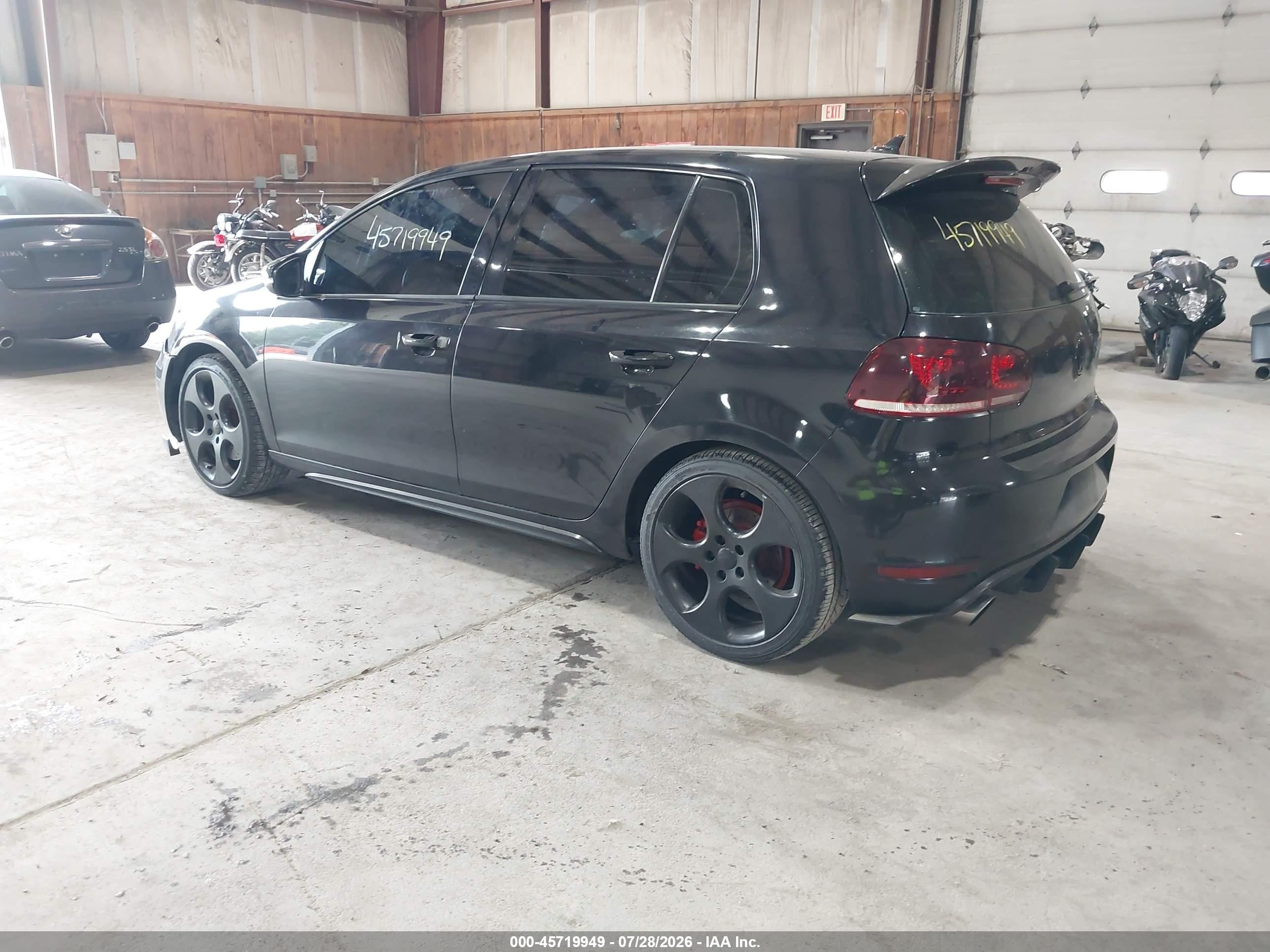 2012 Volkswagen Gti 4-door/4-door Autobahn Black vin: WVWGD7AJ8CW145078