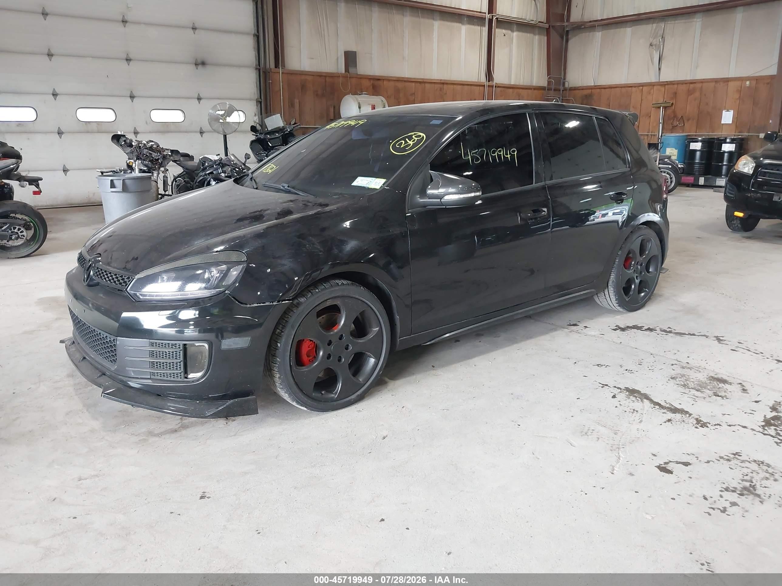2012 Volkswagen Gti 4-door/4-door Autobahn Black vin: WVWGD7AJ8CW145078