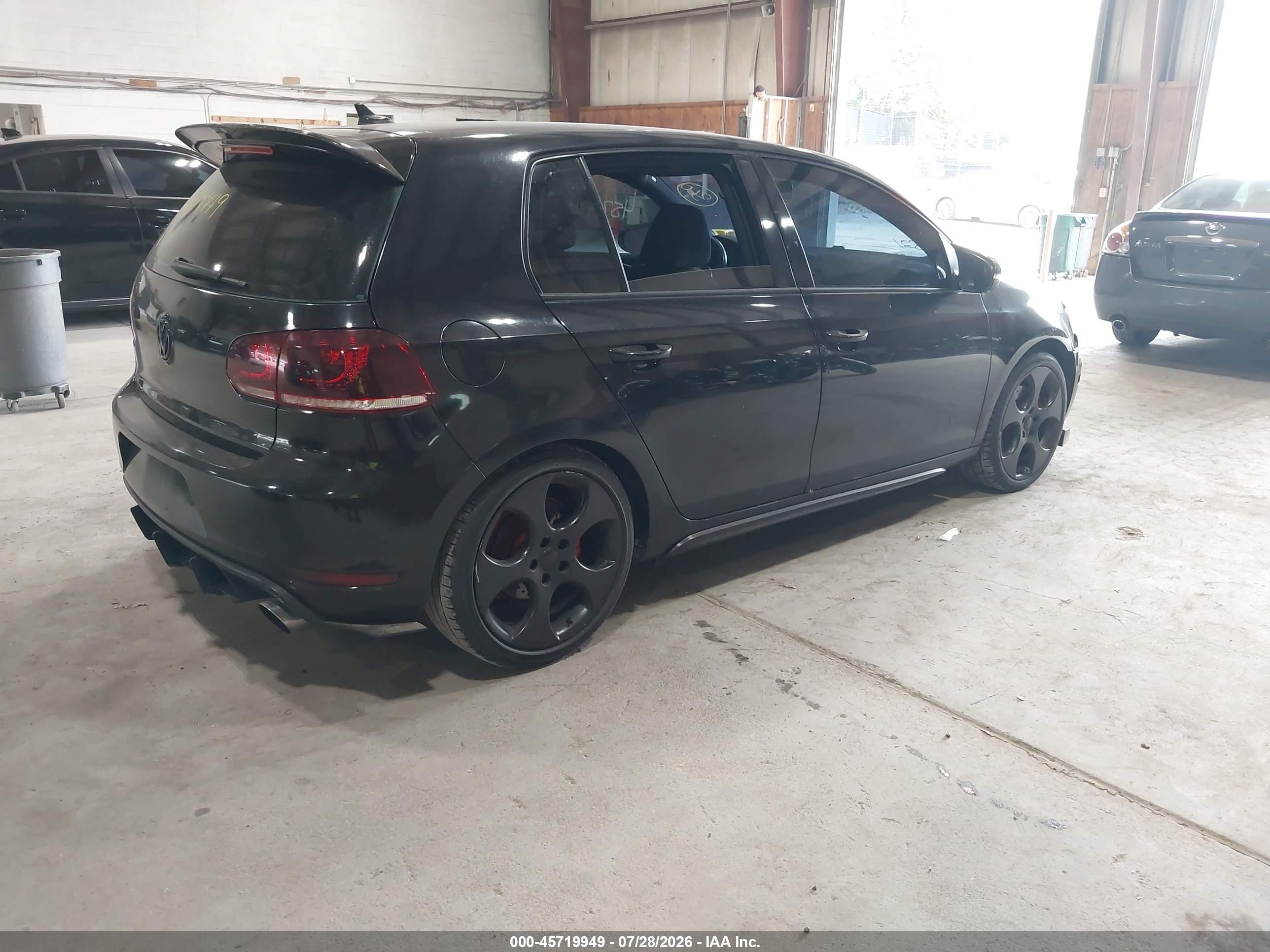 2012 Volkswagen Gti 4-door/4-door Autobahn Black vin: WVWGD7AJ8CW145078