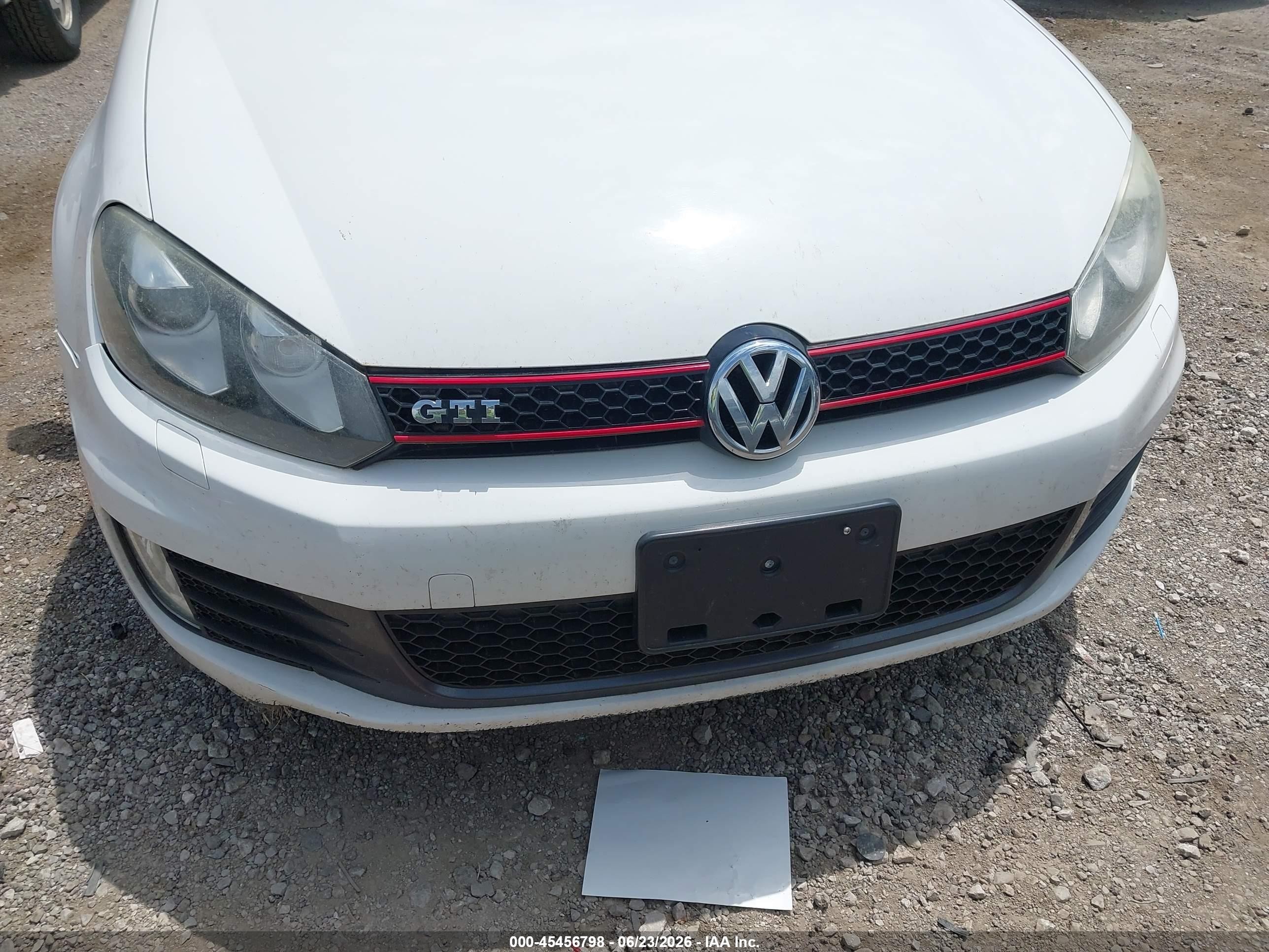 2013 Volkswagen Gti 4-door Autobahn White vin: WVWGD7AJ9DW098256