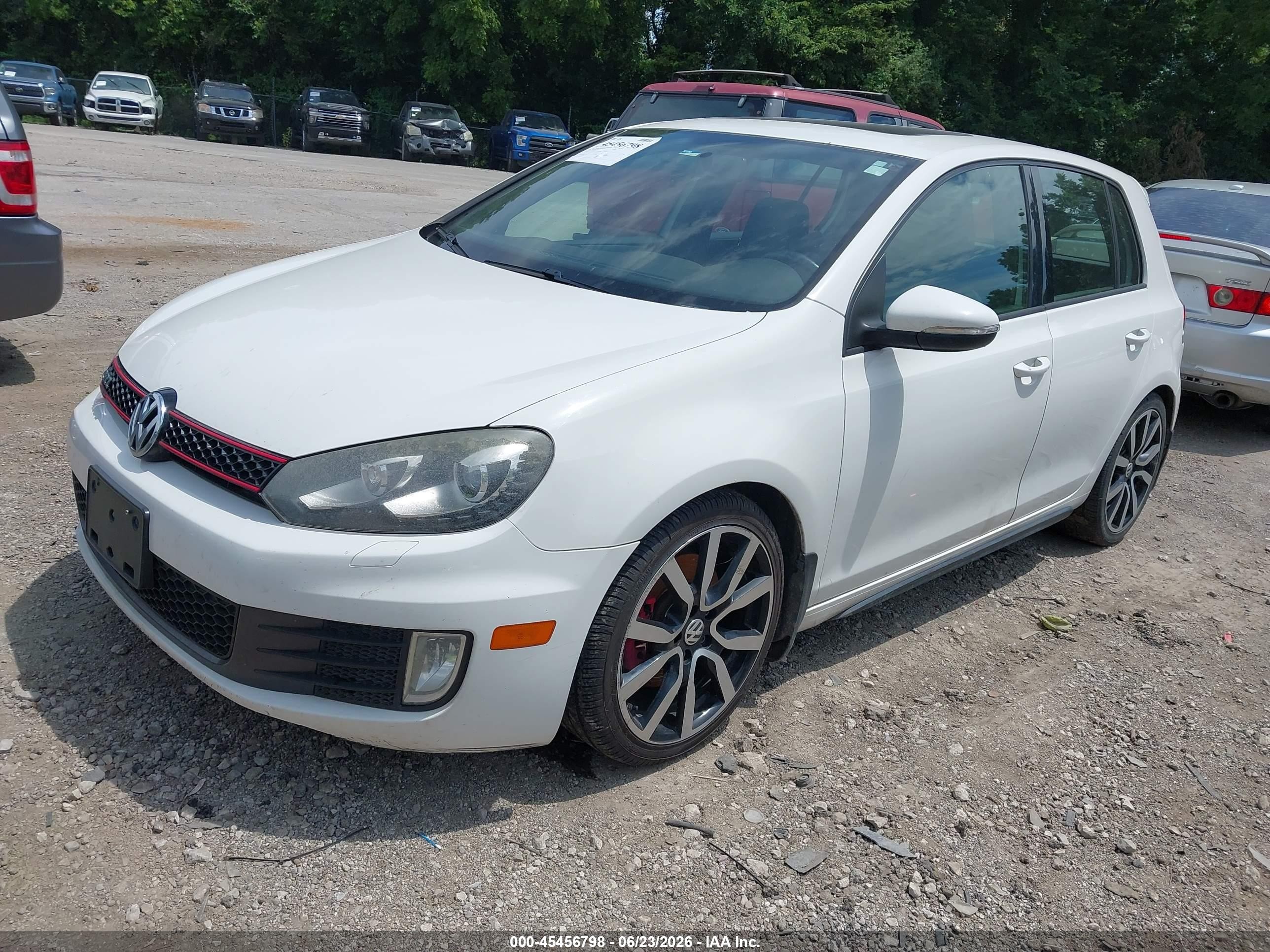 2013 Volkswagen Gti 4-door Autobahn White vin: WVWGD7AJ9DW098256