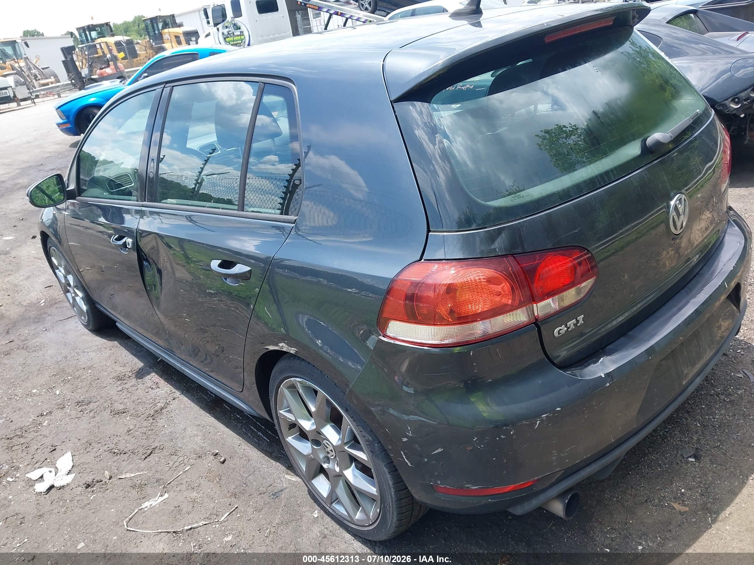 2013 Volkswagen Gti Wolfsburg Edition Gray vin: WVWGD7AJ9DW141753