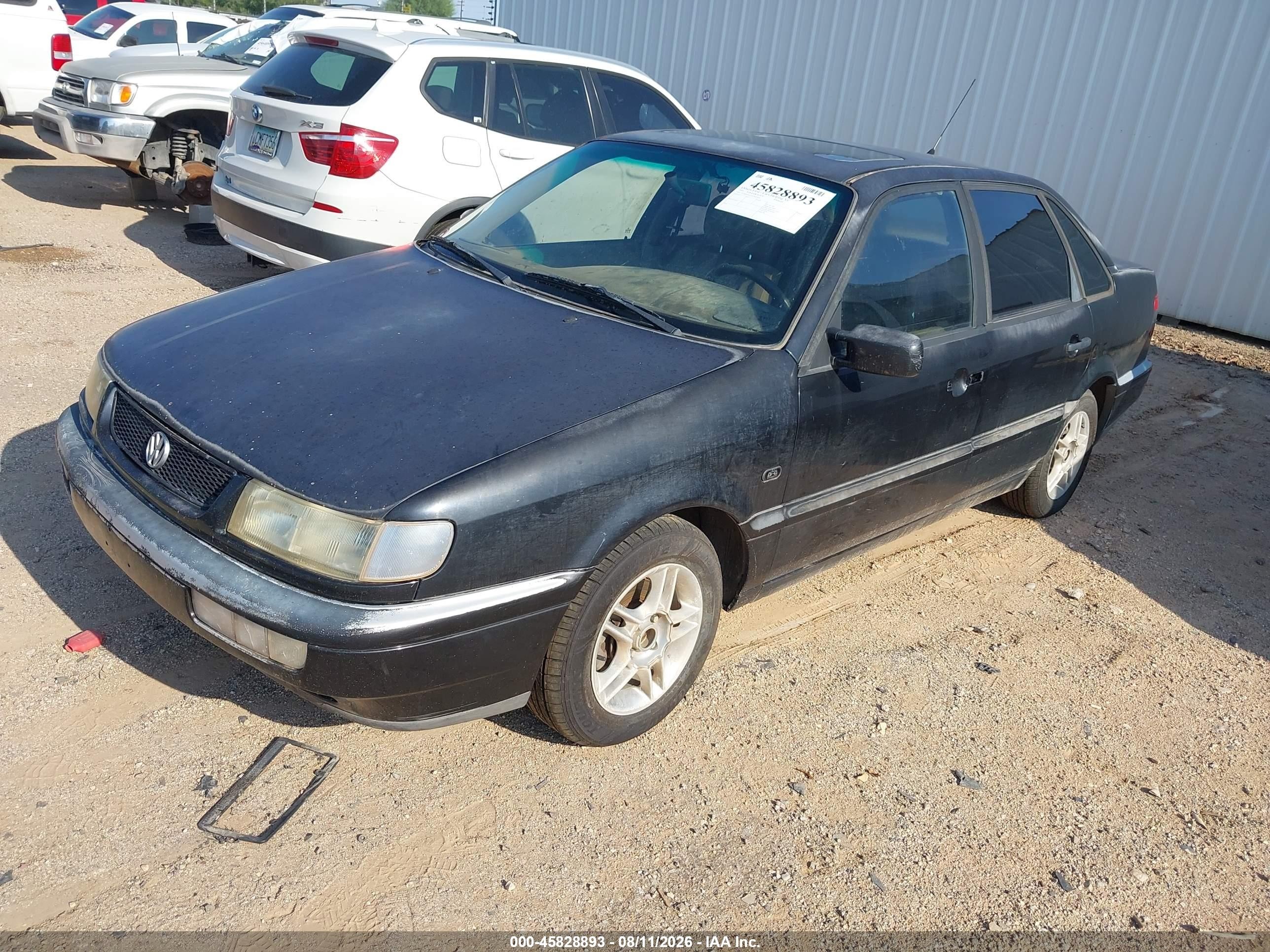 1997 Volkswagen Passat Tdi Black vin: WVWGG83AXVB007644