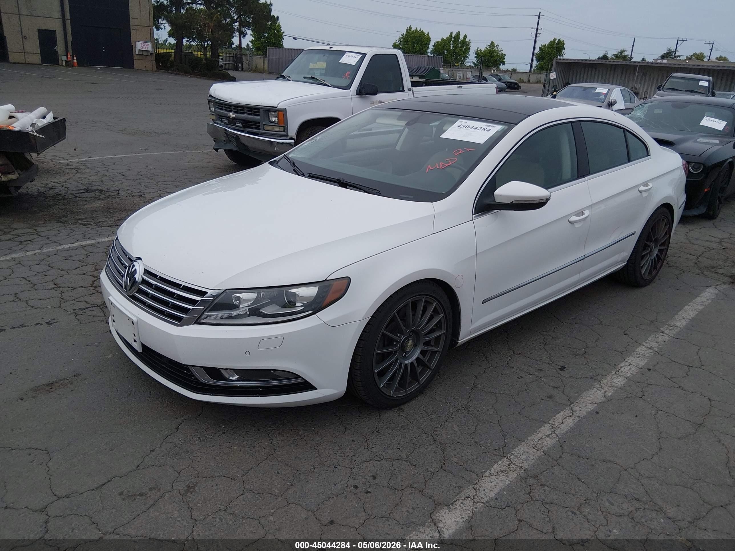 2014 Volkswagen Cc 3.6l Vr6 Executive White vin: WVWGU7AN0EE504807