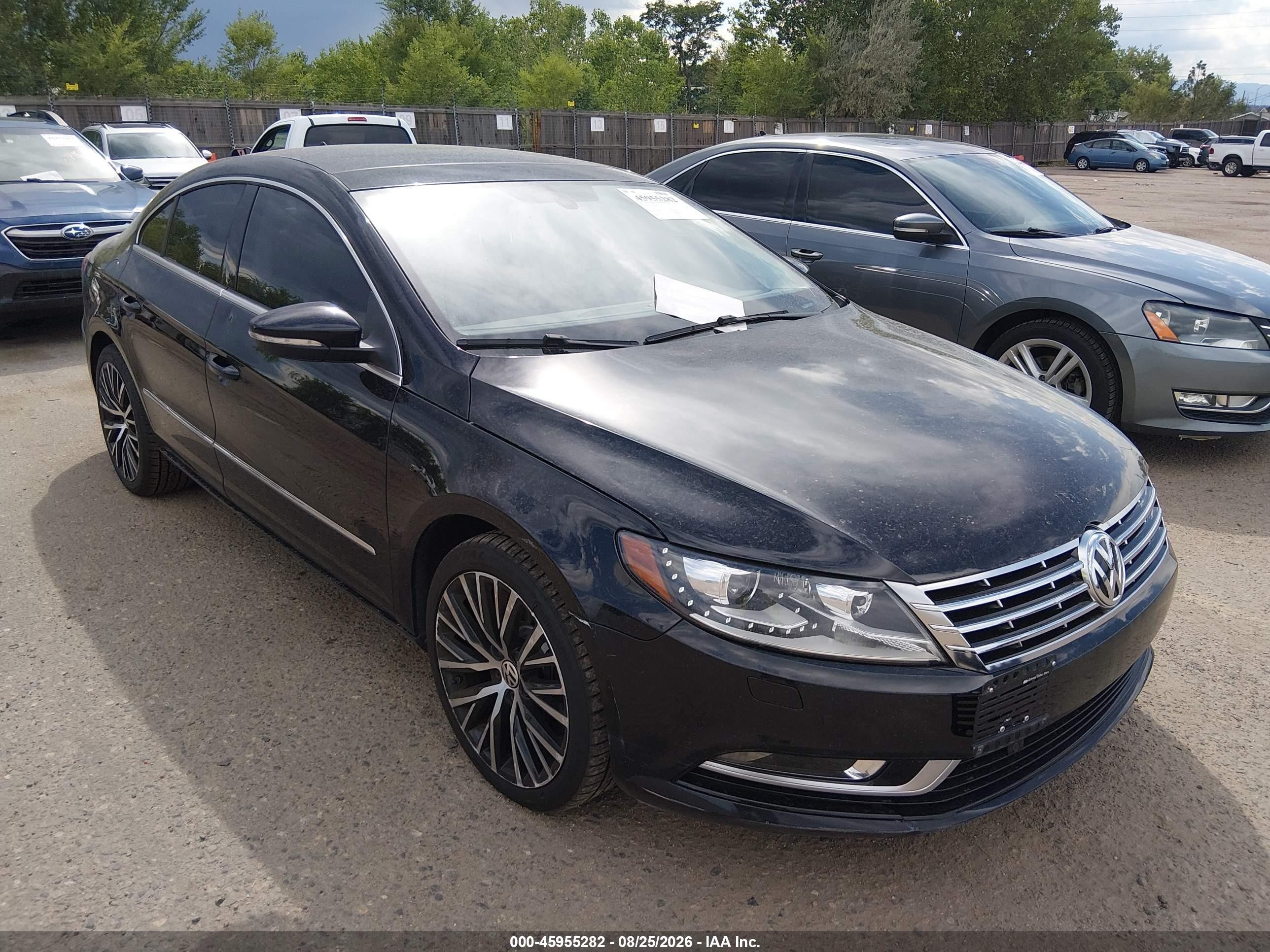 2015 Volkswagen Cc 3.6l V6 Executive Black vin: WVWGU7AN1FE804325
