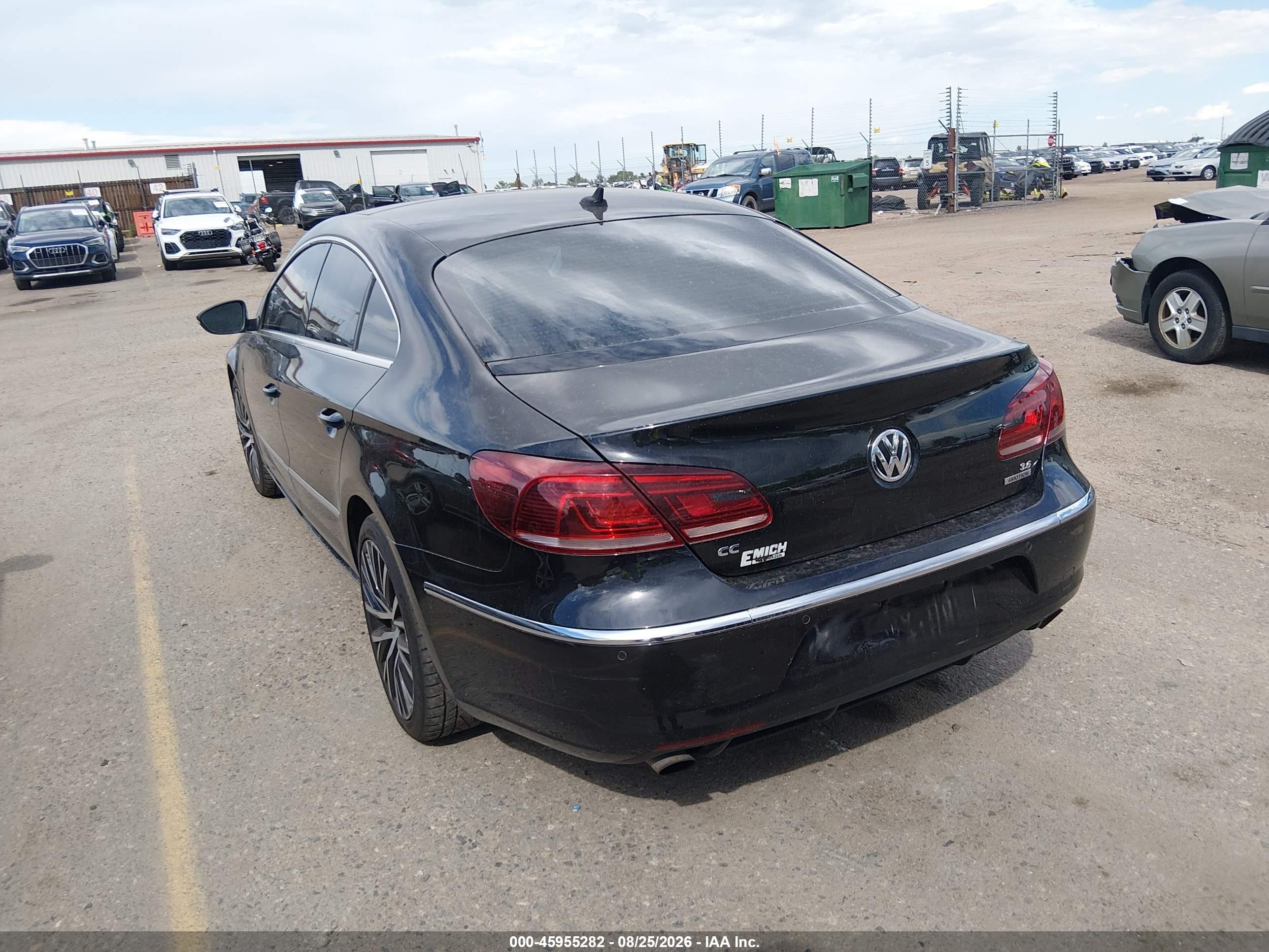 2015 Volkswagen Cc 3.6l V6 Executive Black vin: WVWGU7AN1FE804325