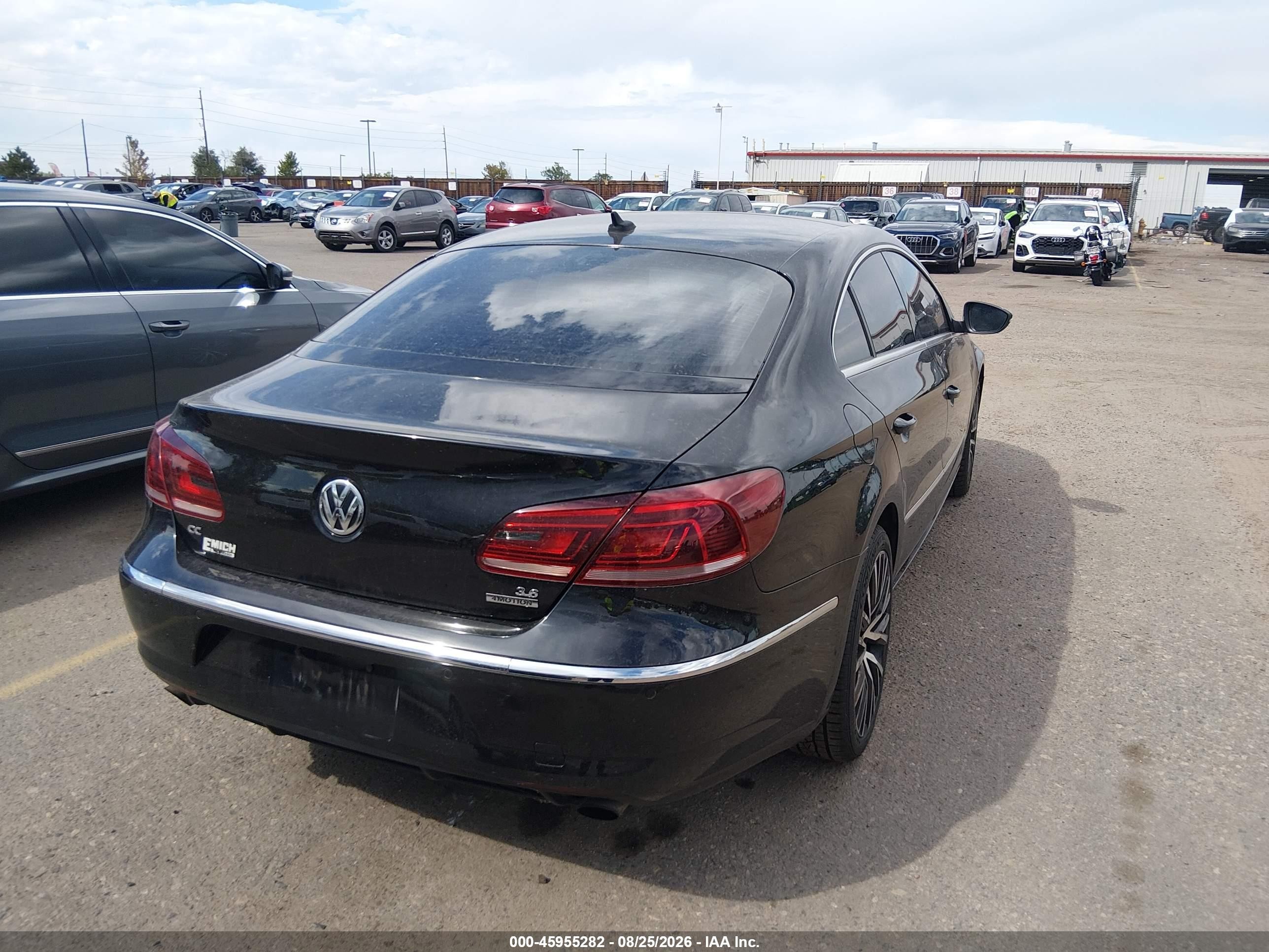 2015 Volkswagen Cc 3.6l V6 Executive Black vin: WVWGU7AN1FE804325