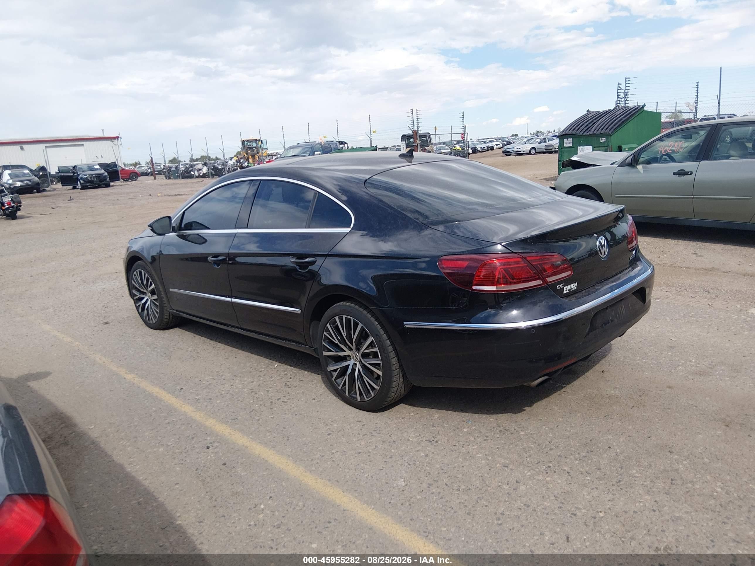 2015 Volkswagen Cc 3.6l V6 Executive Black vin: WVWGU7AN1FE804325