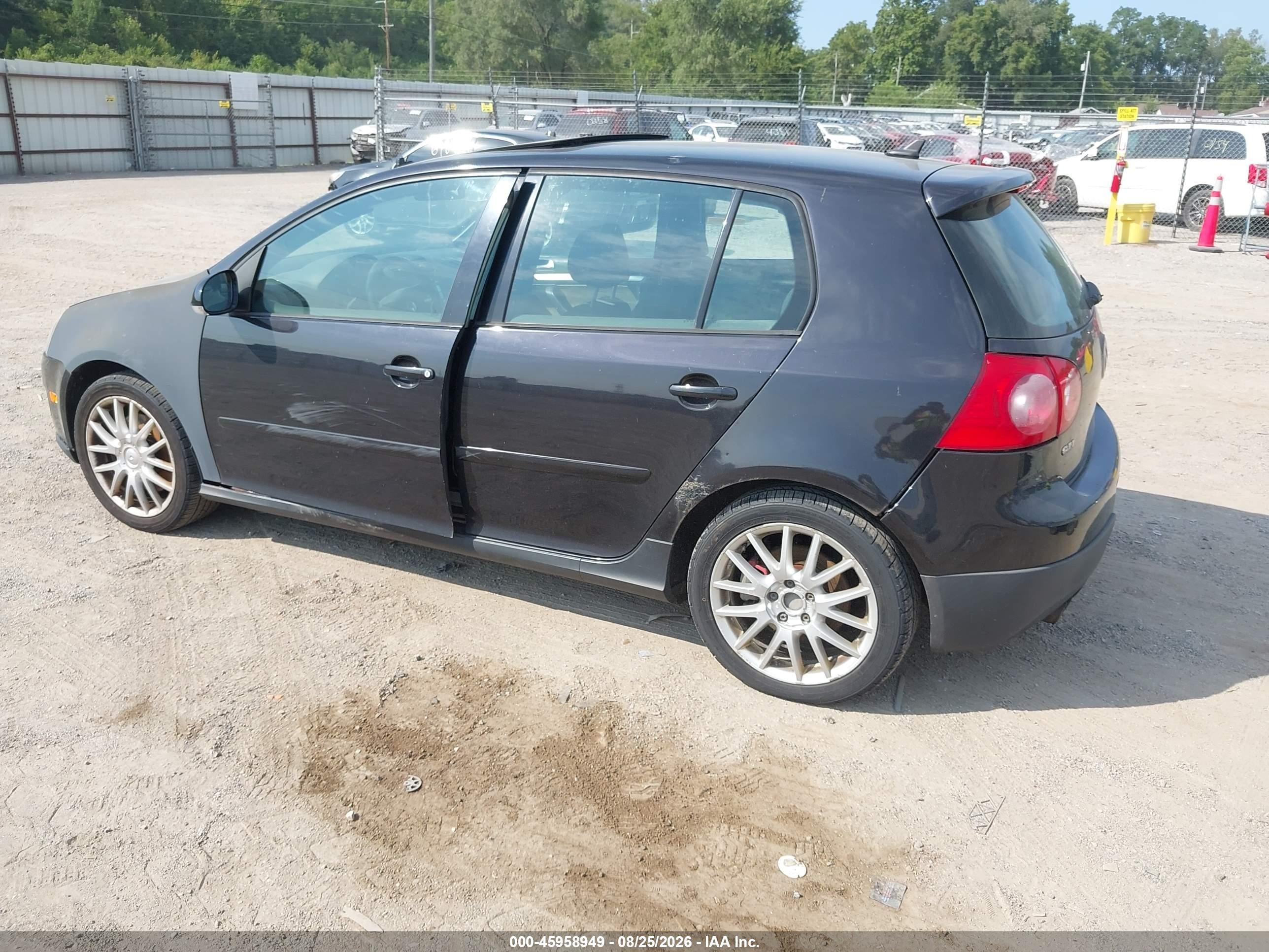 2007 Volkswagen Gti 4-door (m6) Black vin: WVWGV71K27W085813