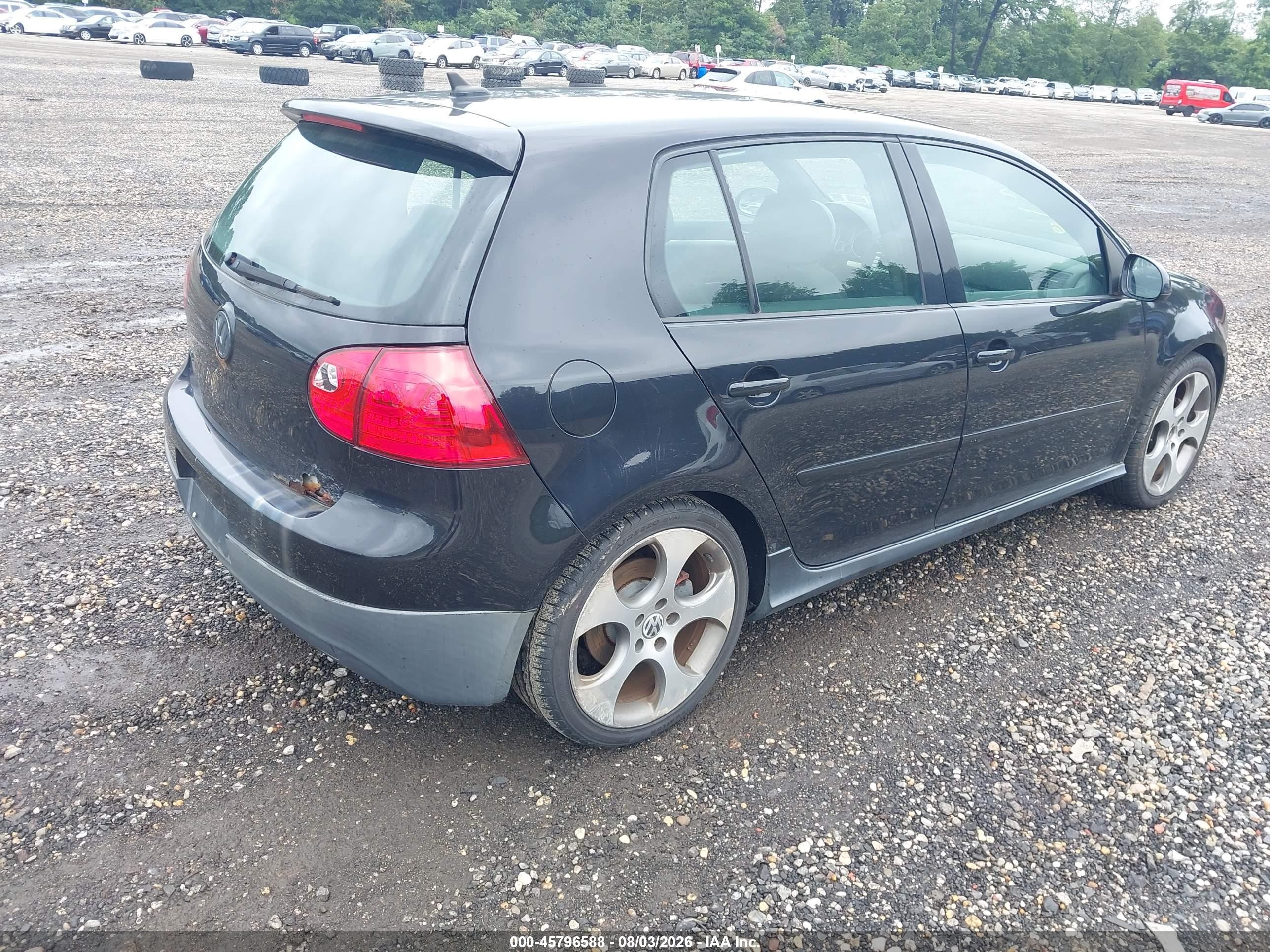2008 Volkswagen Gti 4-door (m6) (eop Cw 21/08) Black vin: WVWGV71K38W116469