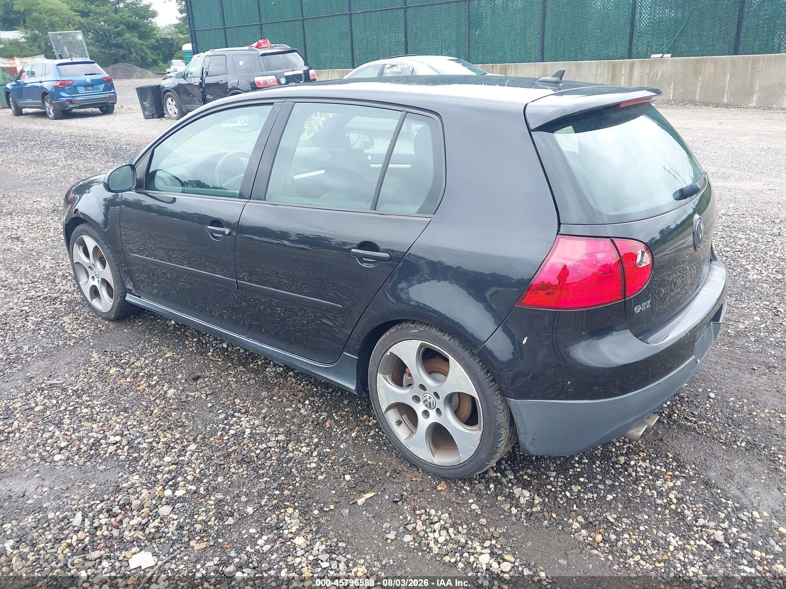2008 Volkswagen Gti 4-door (m6) (eop Cw 21/08) Black vin: WVWGV71K38W116469