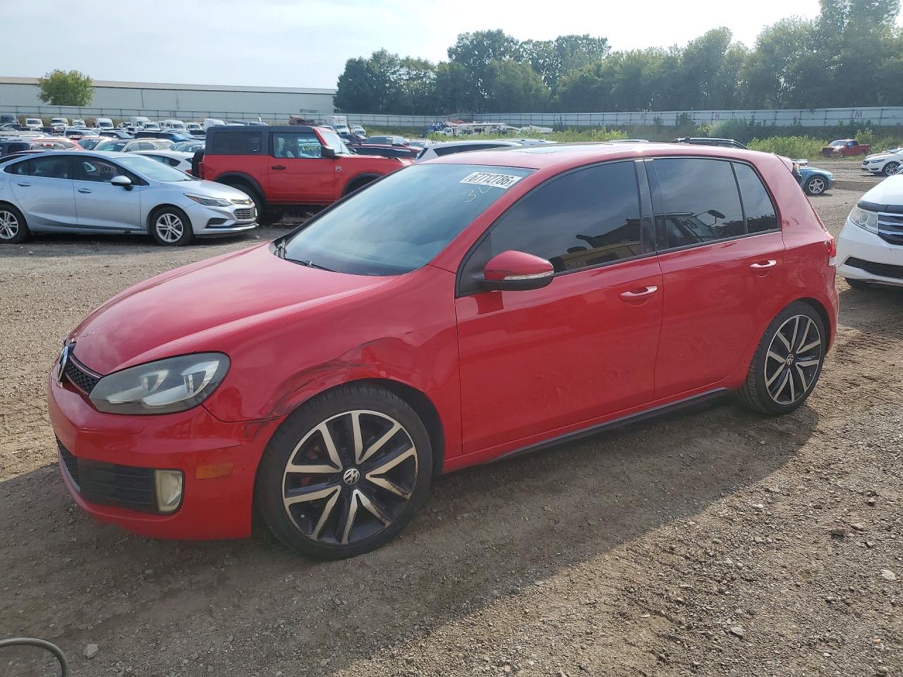 2011 Volkswagen Gti Red vin: WVWGV7AJ2BW119751