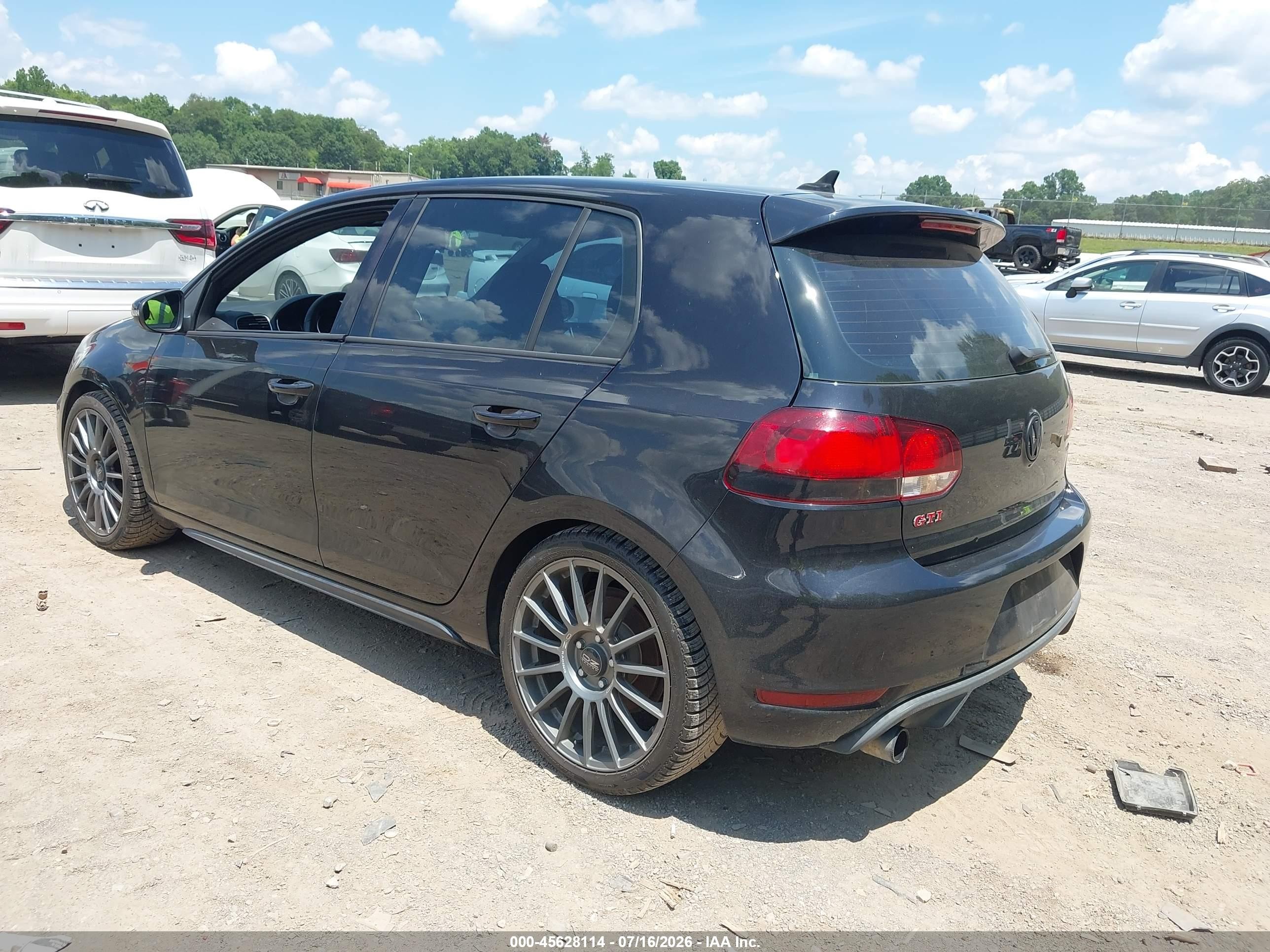 2013 Volkswagen Gti 4-door Black vin: WVWGV7AJ5DW093441