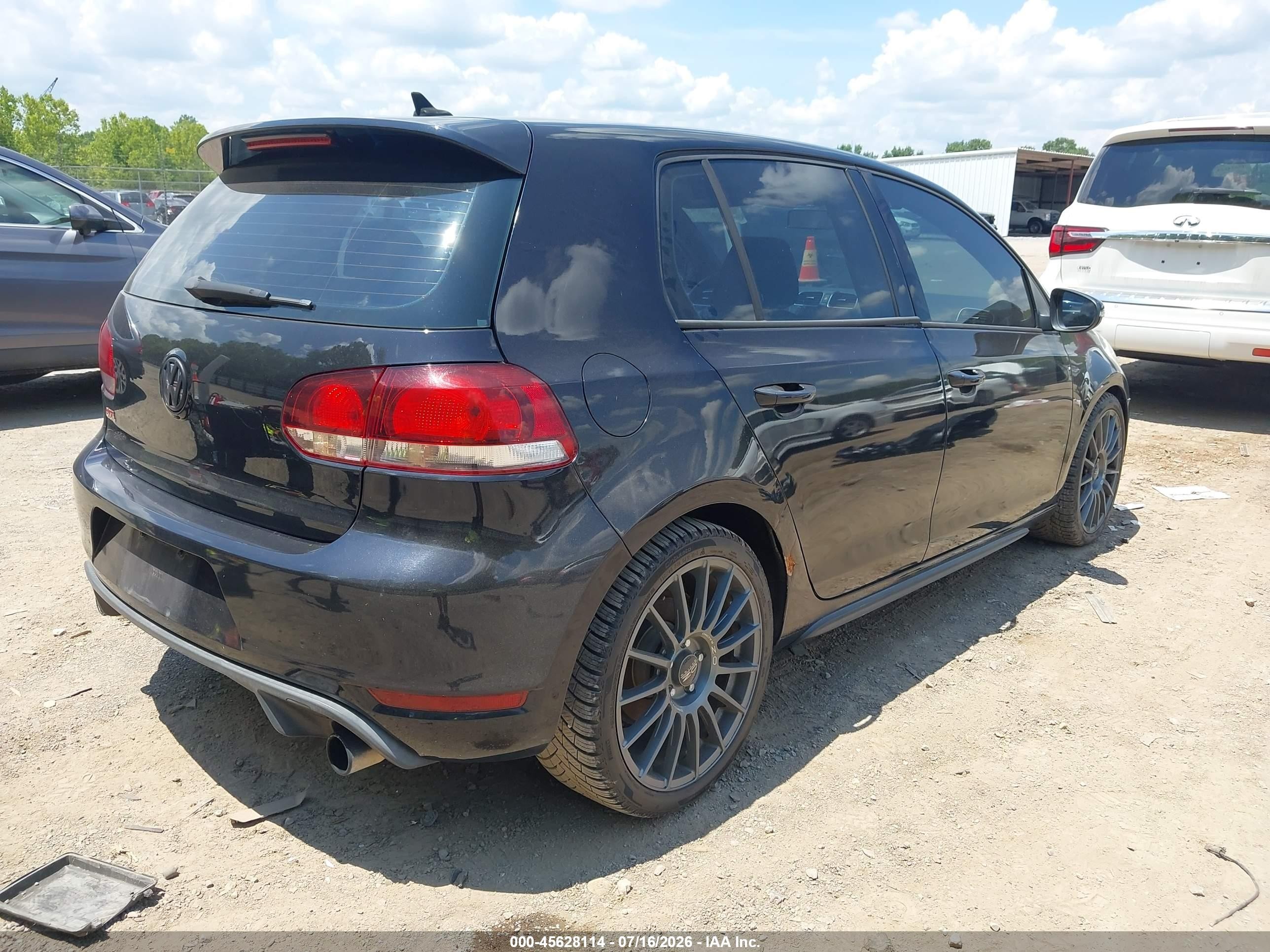 2013 Volkswagen Gti 4-door Black vin: WVWGV7AJ5DW093441