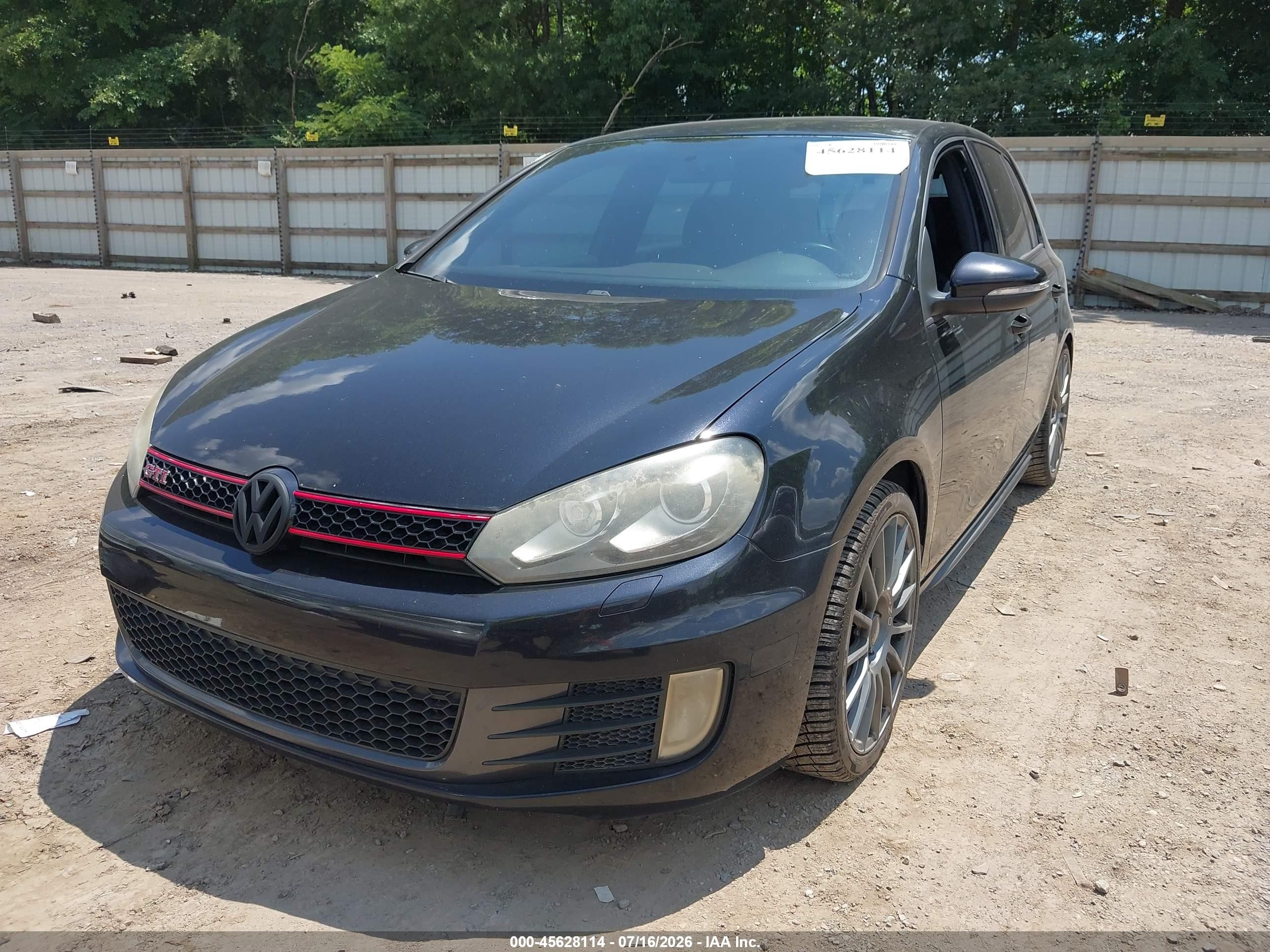 2013 Volkswagen Gti 4-door Black vin: WVWGV7AJ5DW093441