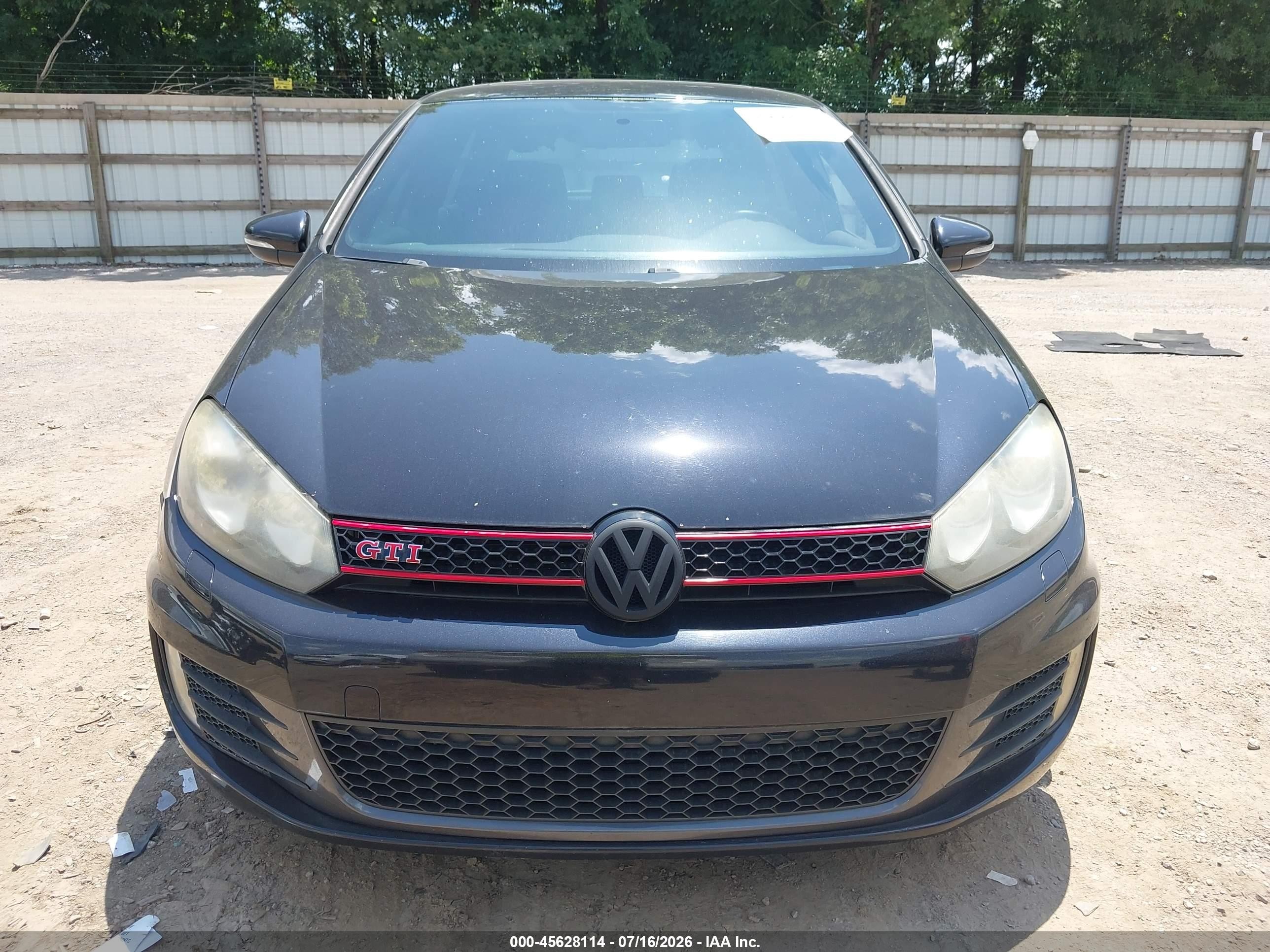 2013 Volkswagen Gti 4-door Black vin: WVWGV7AJ5DW093441