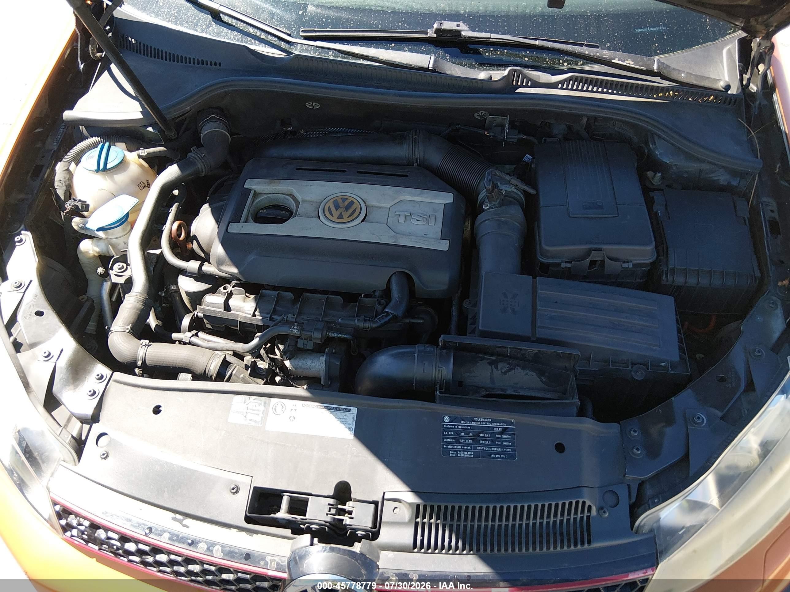 2010 Volkswagen Gti 4-door Оранжевый vin: WVWGV7AJ7AW313724