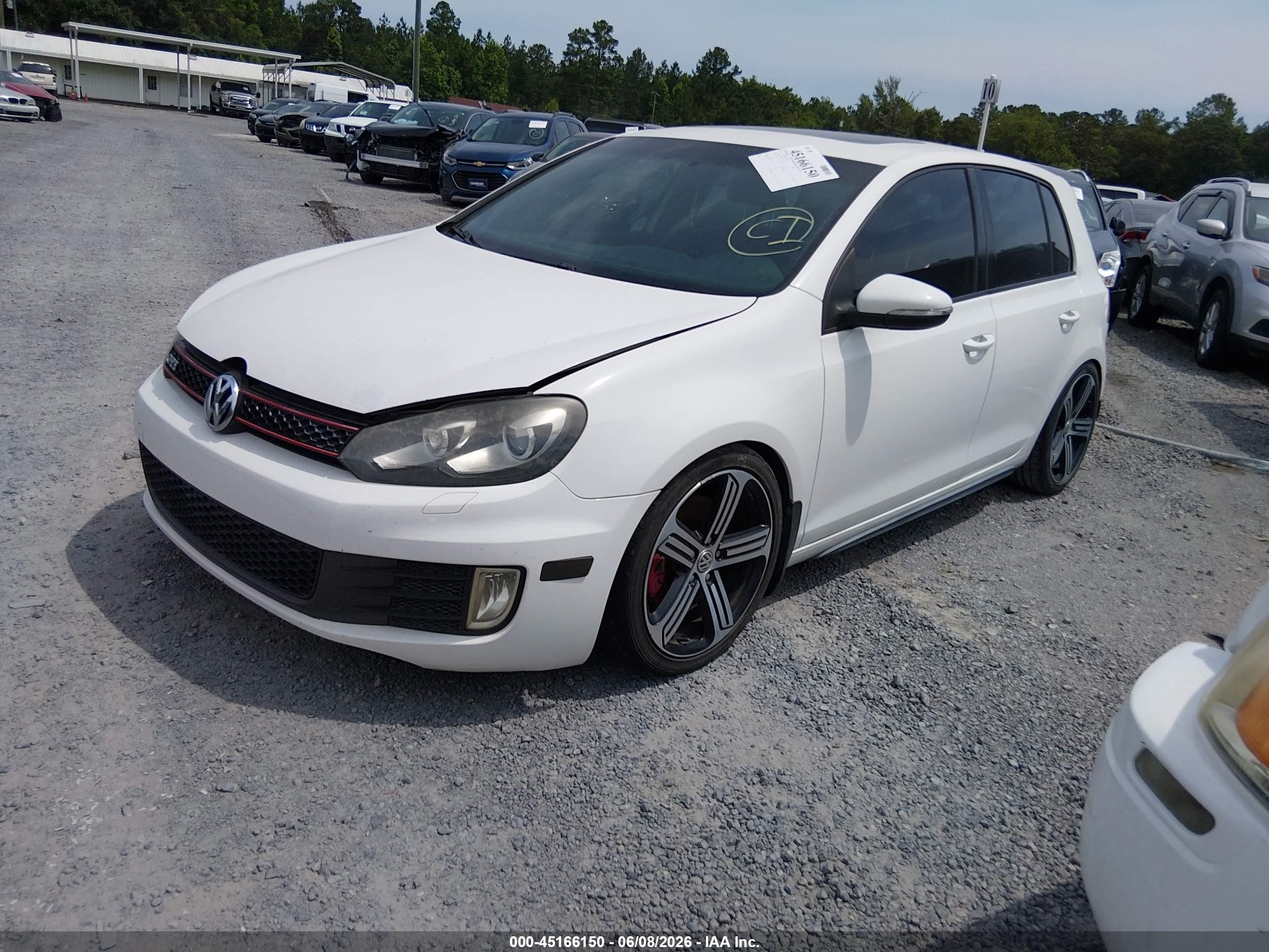 2011 Volkswagen Gti 4-door White vin: WVWGV7AJ8BW115459
