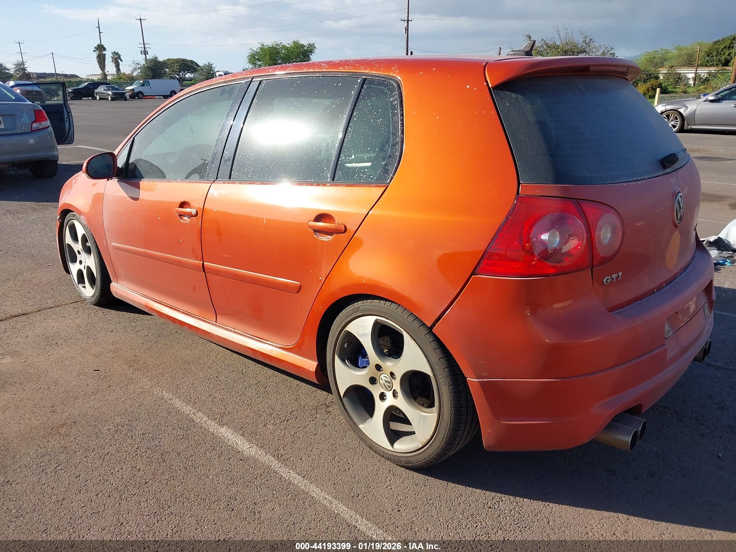 2007 Volkswagen Gti 4-door Оранжевый vin: WVWGV91K97W174810