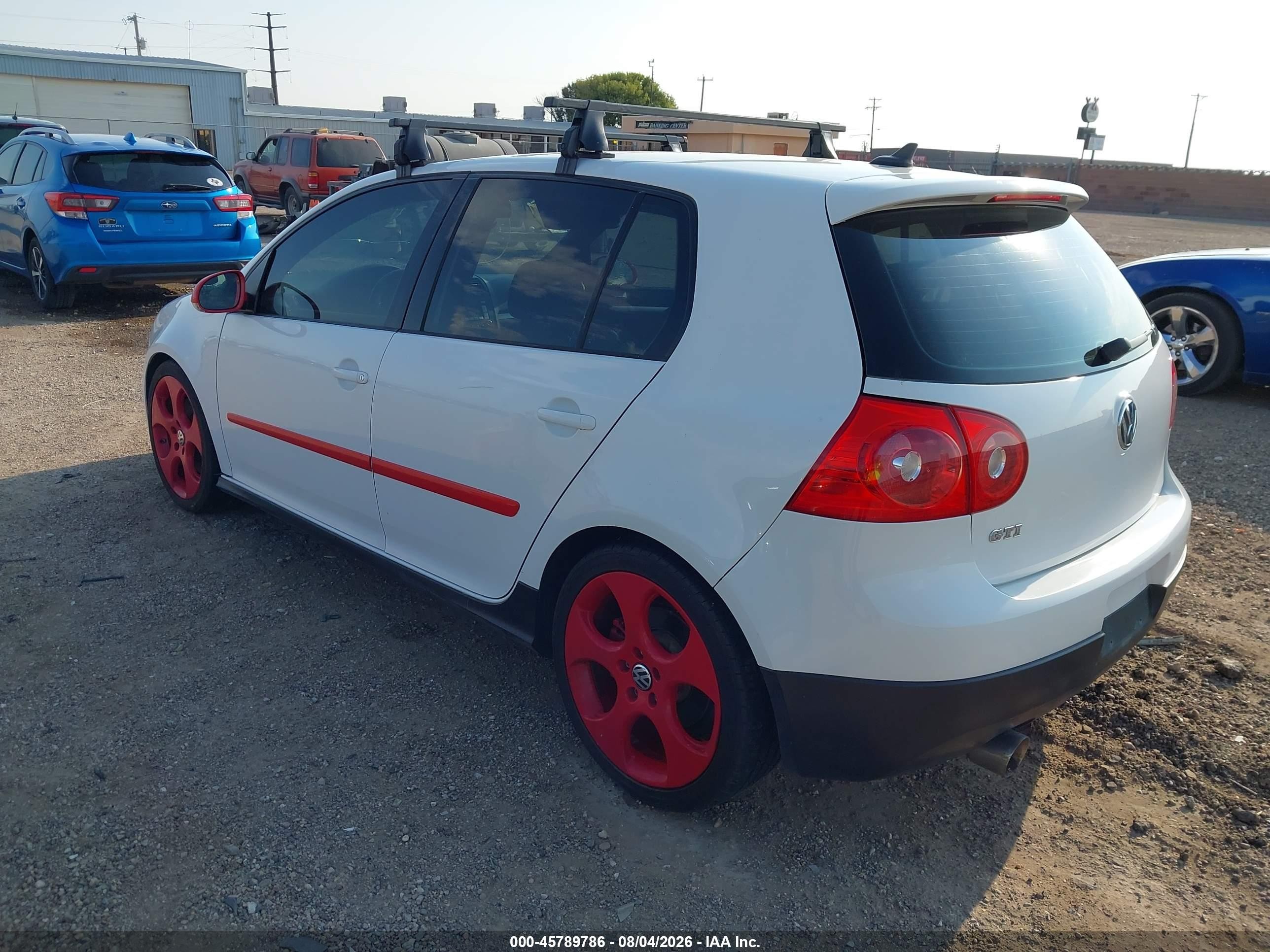 2009 Volkswagen Gti 4-door White vin: WVWHD71K19W054031