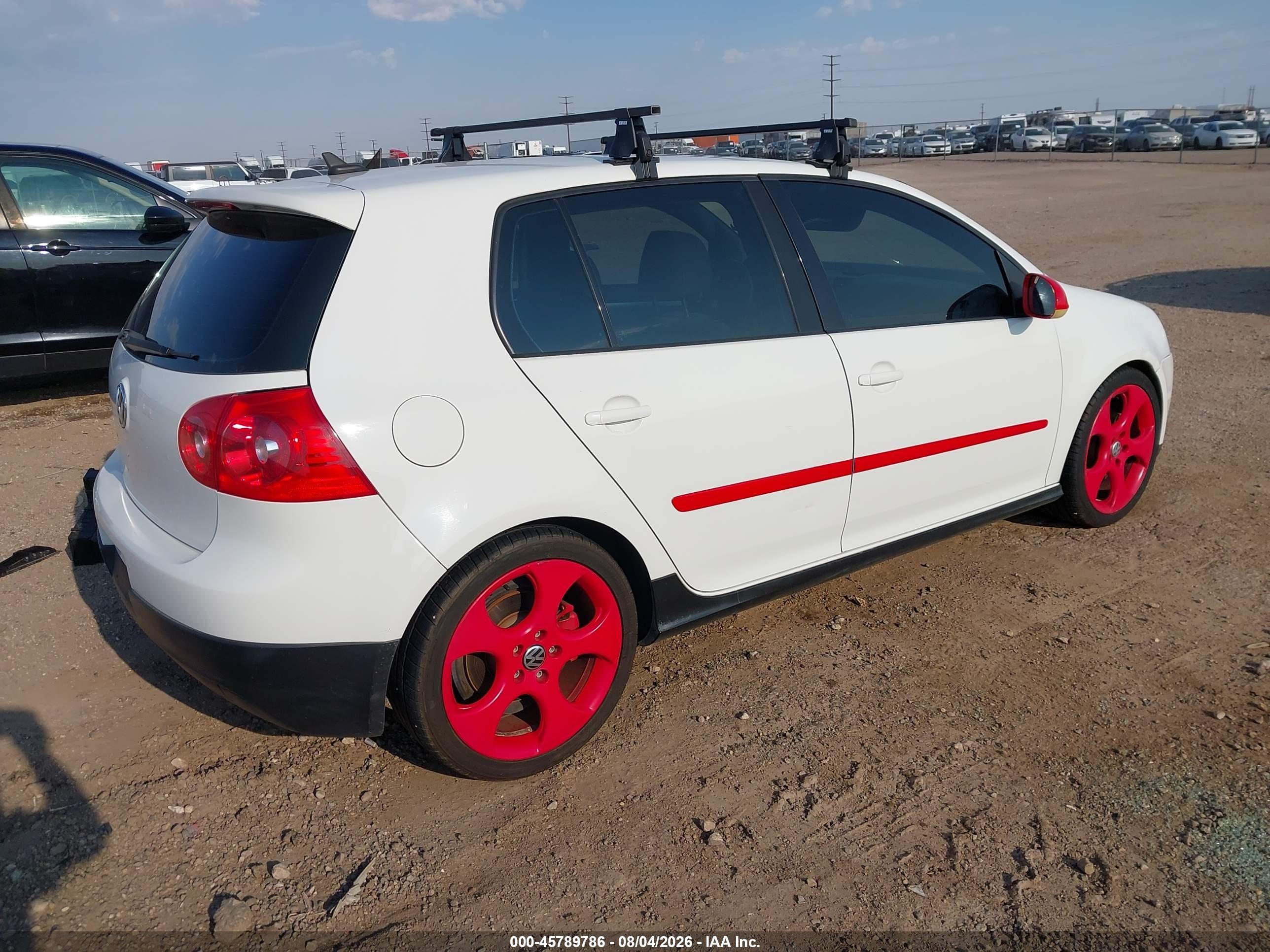 2009 Volkswagen Gti 4-door White vin: WVWHD71K19W054031