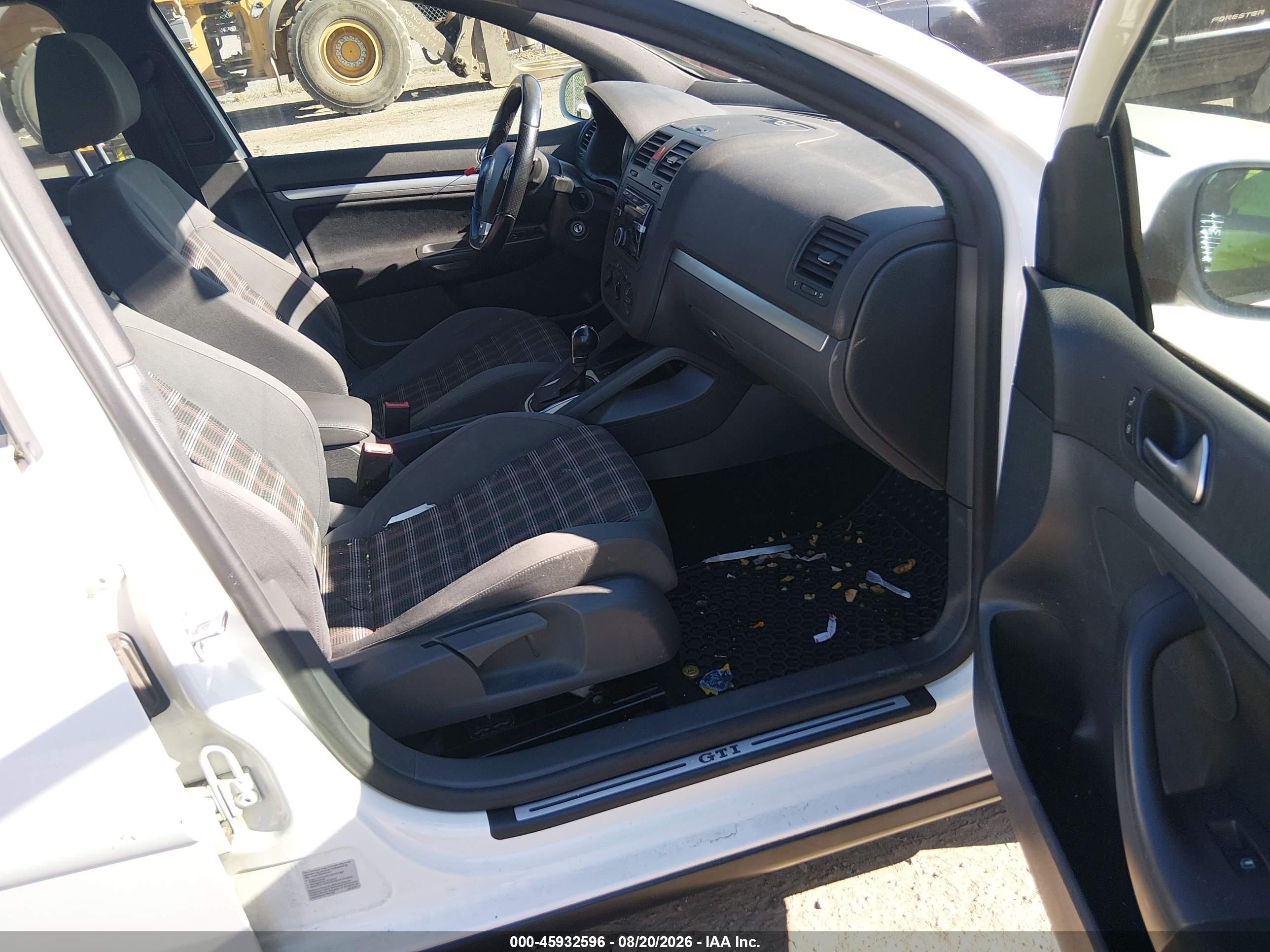 2009 Volkswagen Gti 4-door White vin: WVWHD71K39W148346