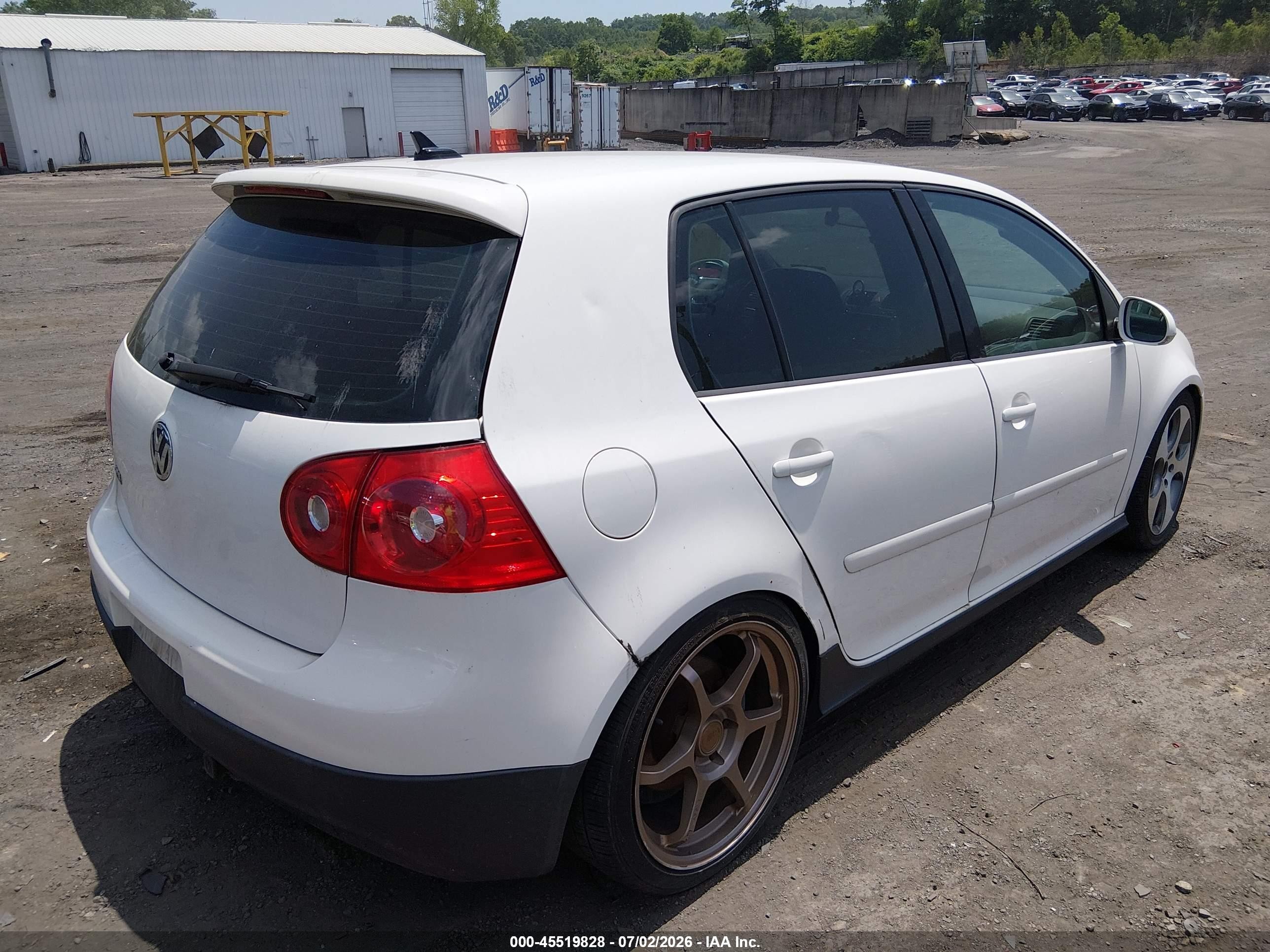 2009 Volkswagen Gti 4-door White vin: WVWHD71K69W148339