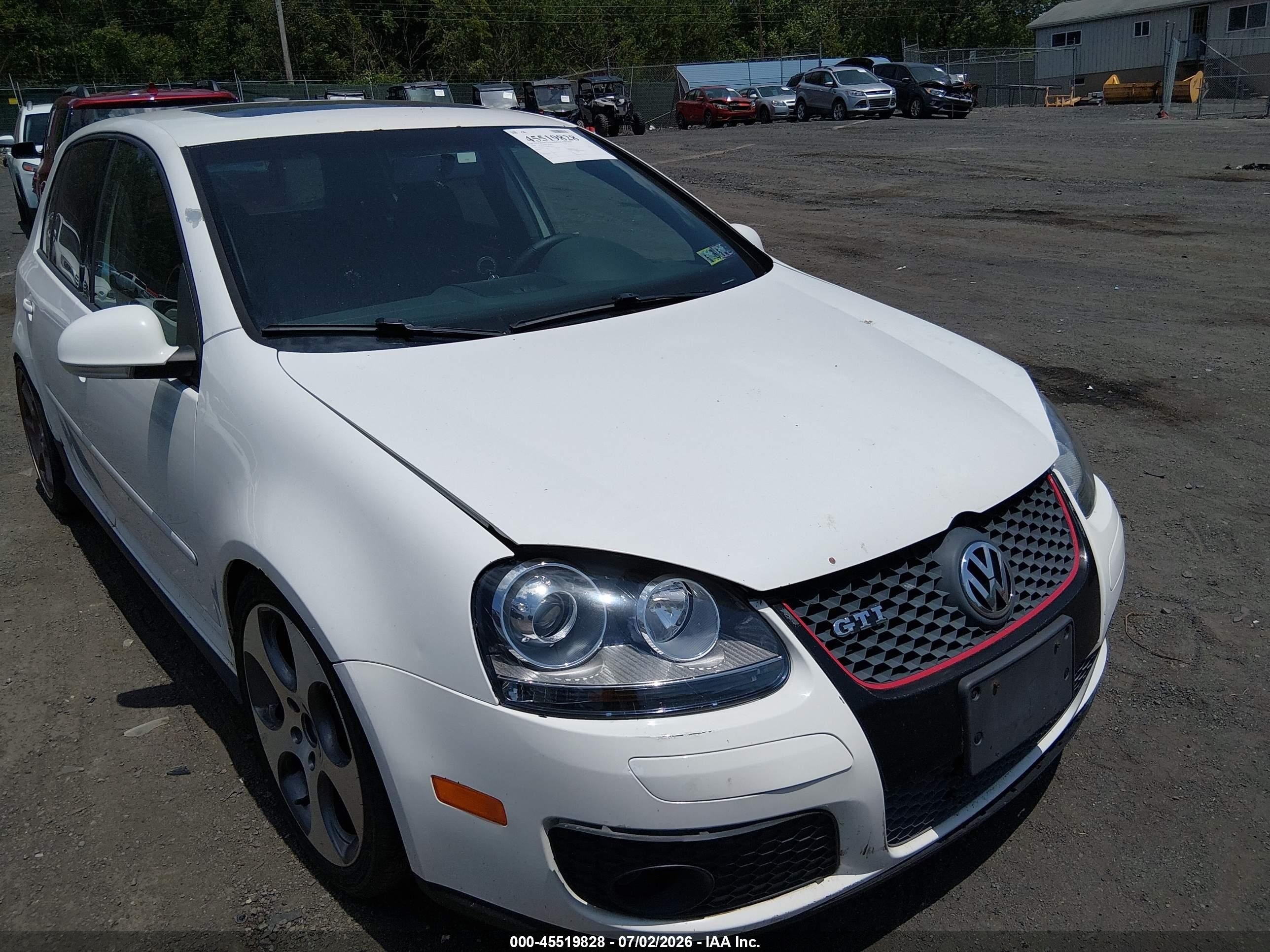 2009 Volkswagen Gti 4-door White vin: WVWHD71K69W148339