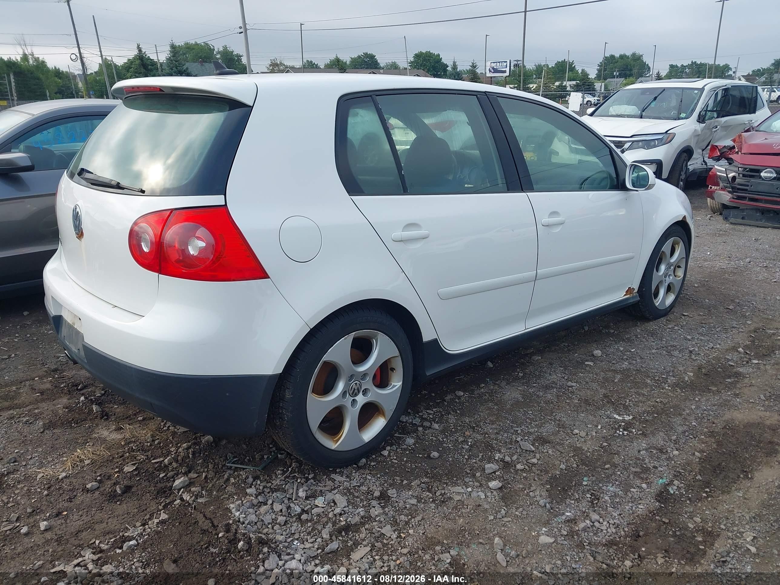 2008 Volkswagen Gti 4-door White vin: WVWHD71K88W328128