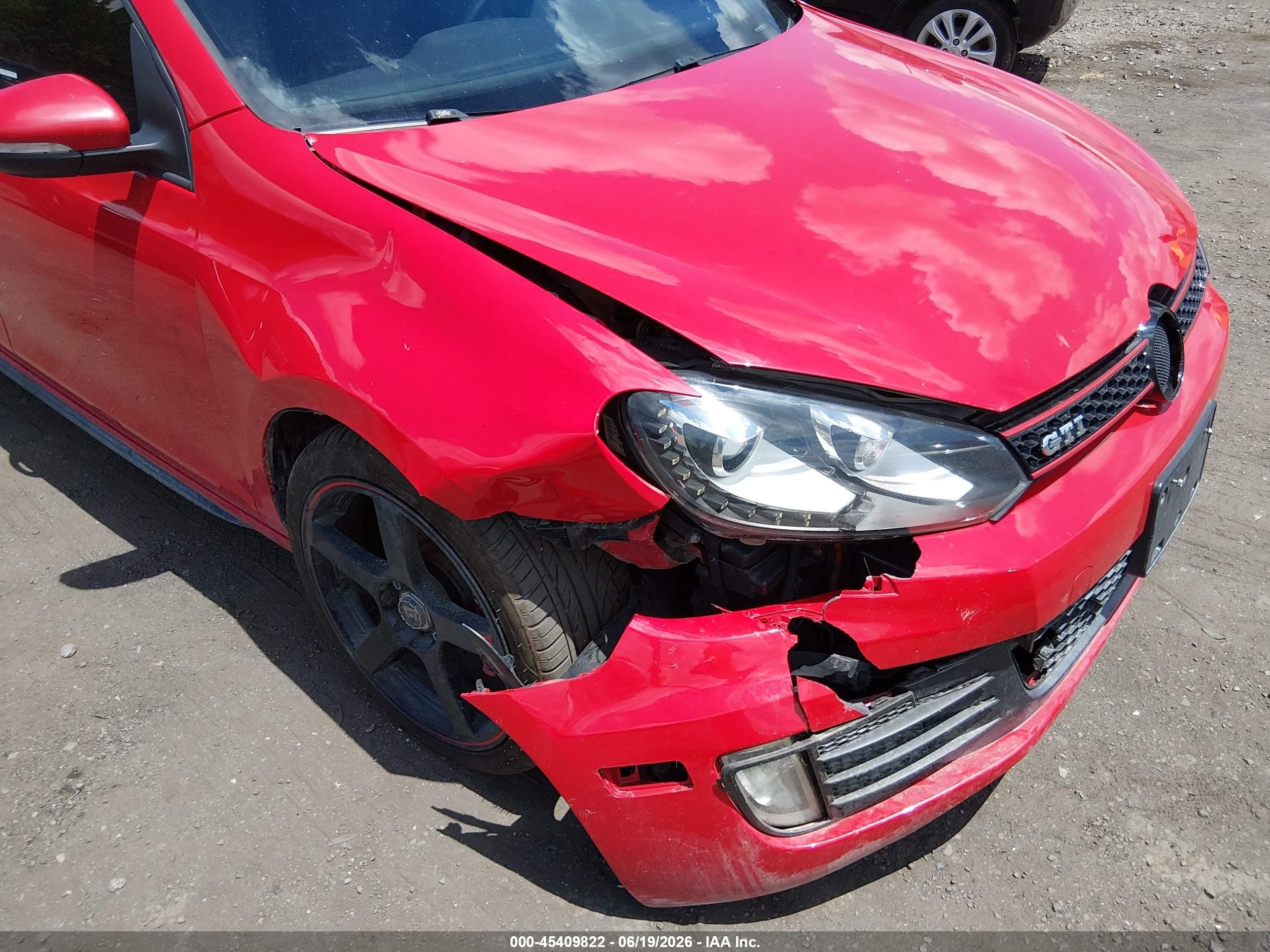 2013 Volkswagen Gti 4-door Autobahn Красный vin: WVWHD7AJ0DW123520
