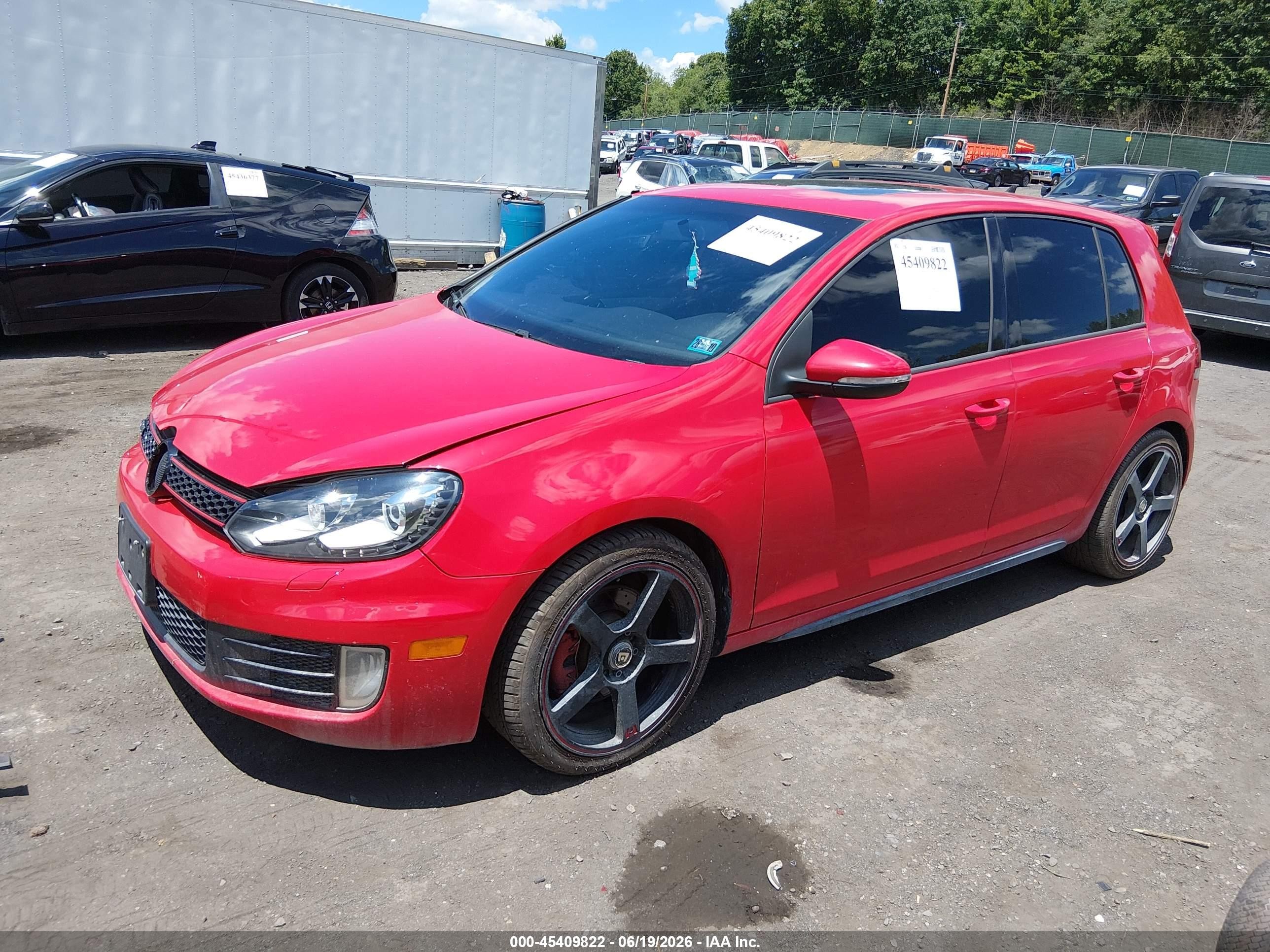 2013 Volkswagen Gti 4-door Autobahn Красный vin: WVWHD7AJ0DW123520