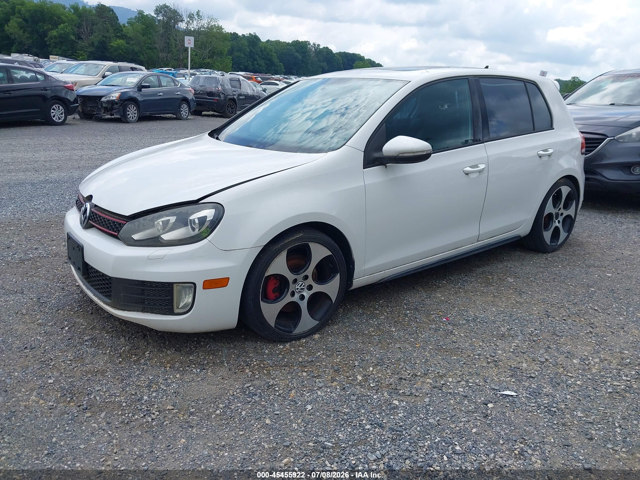 2011 Volkswagen Gti 4-door Autobahn White vin: WVWHD7AJ1BW274296